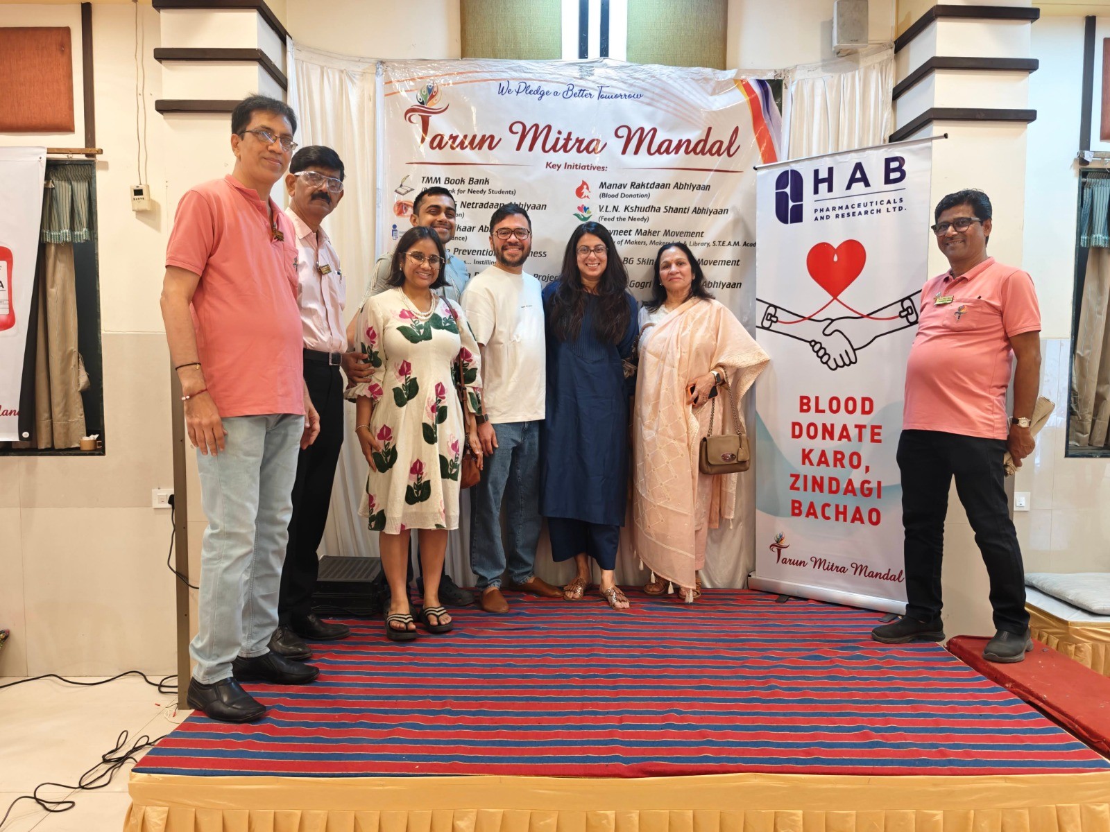 Tarun Mitra Mandal Unites Community Volunteers in a Large-Scale Blood Donation Drive Organized by HAB Pharma