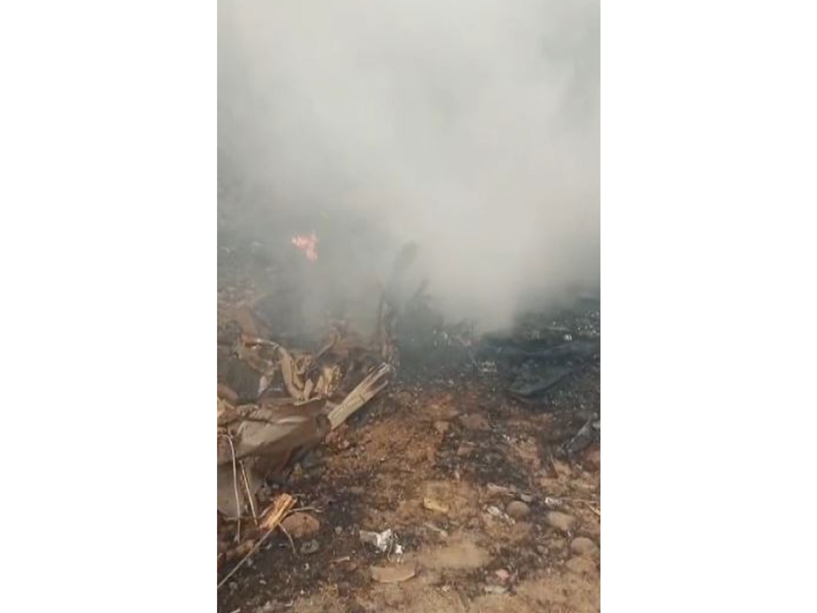 Visual from the crash site (Photo/ANI)