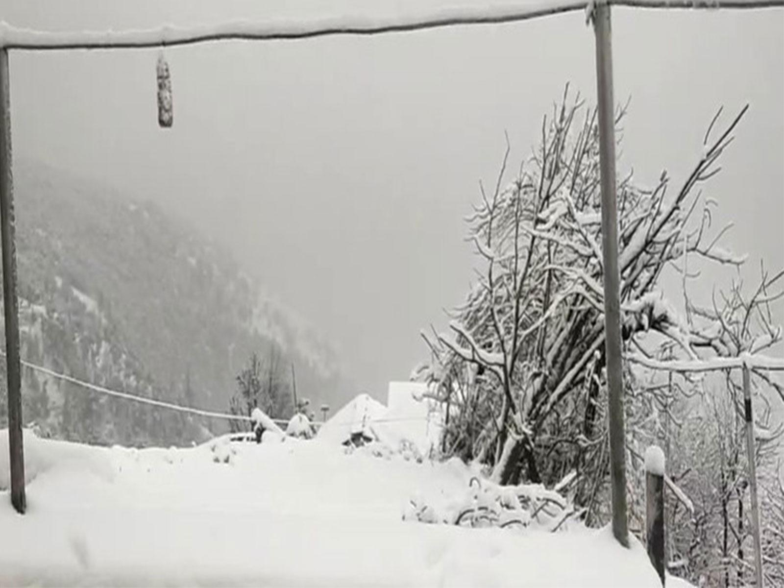 Chamoli District receives heavy Snowfall (Photo/ANI)