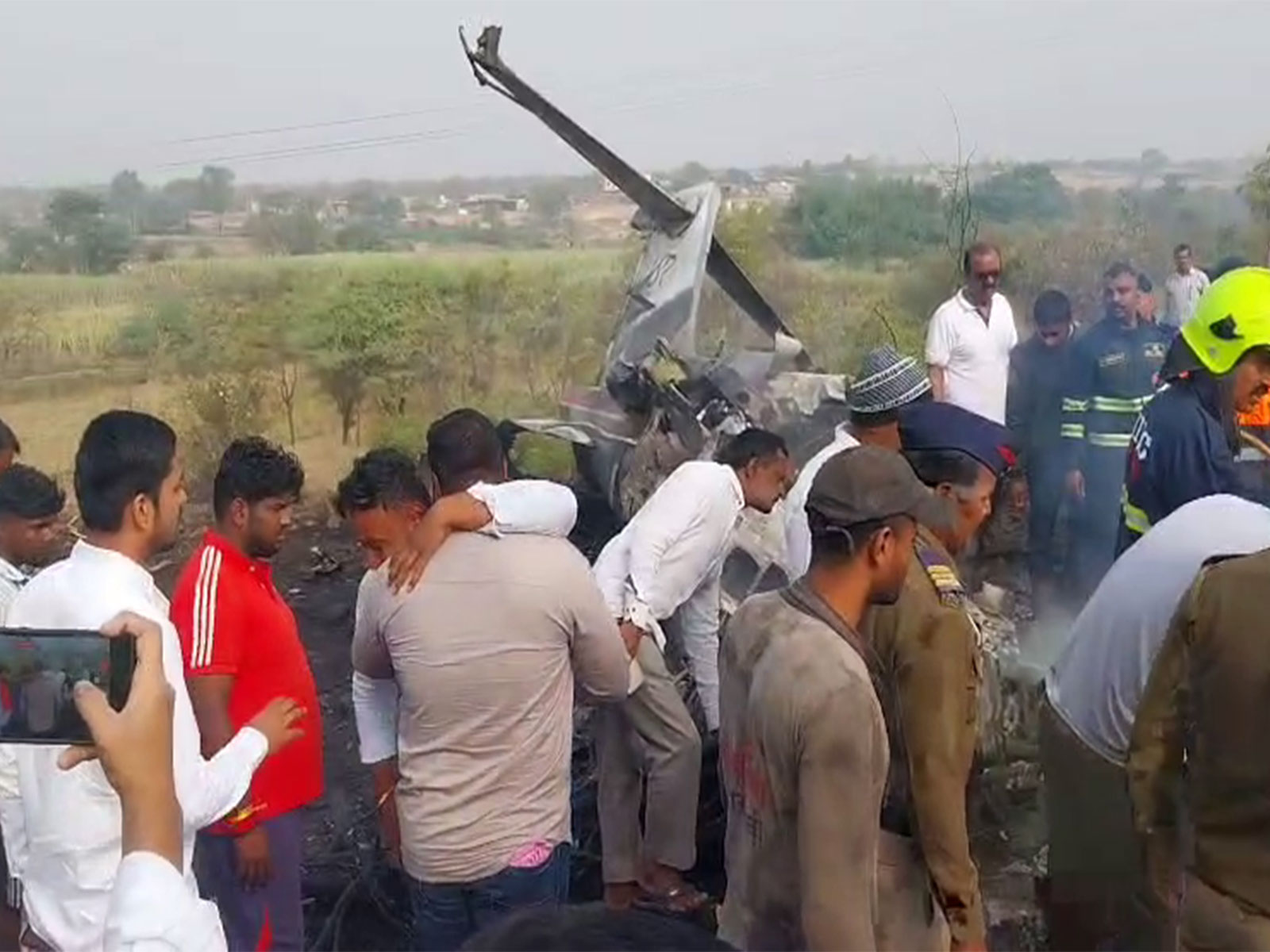 Maharashtra Deputy Chief Minister Ajit Pawar and five people onboard died after the Mumbai-Baramati charter carrying them crashed at Baramati. (Photo/ANI)