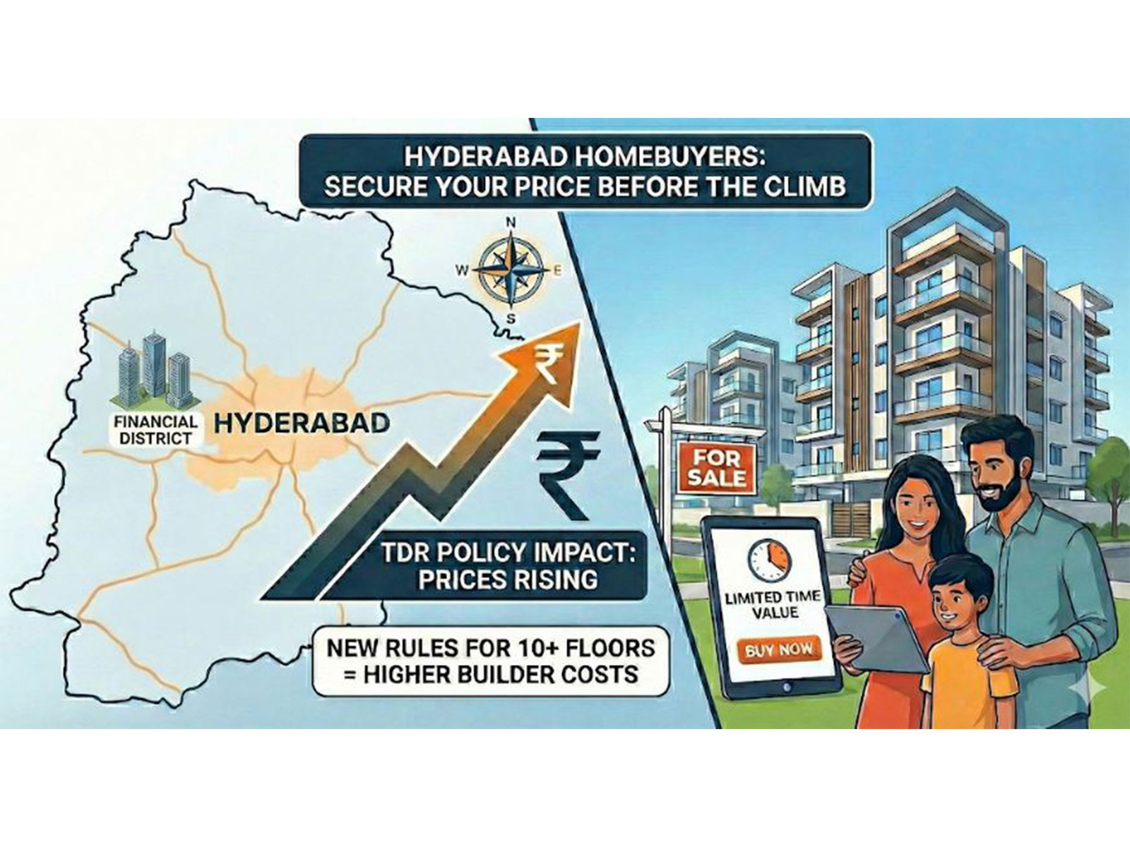 Hyderabad Home buyers secure your price before the climb Hyderabad Home buyers secure your price before the climb