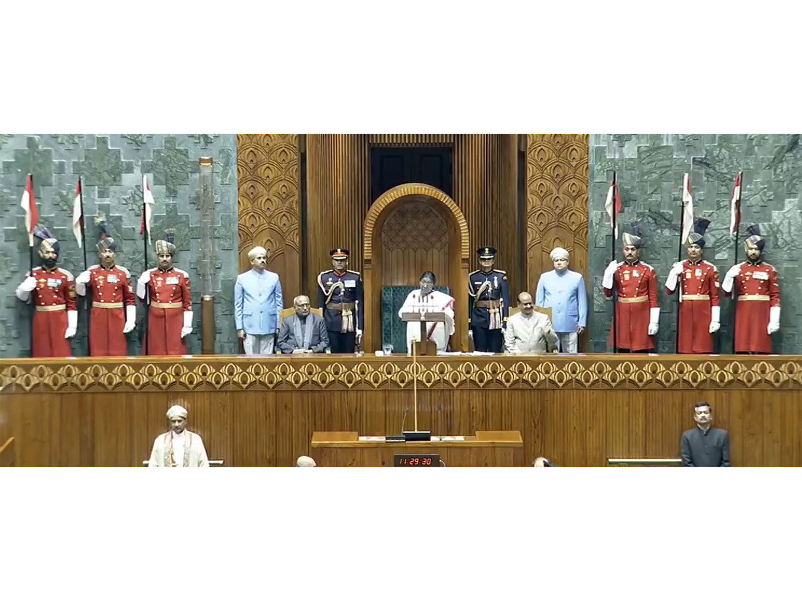 President Droupadi Murmu addressing both Houses of Parliament (Photo: Sansad TV) President Droupadi Murmu addressing both Houses of Parliament (Photo: Sansad TV)