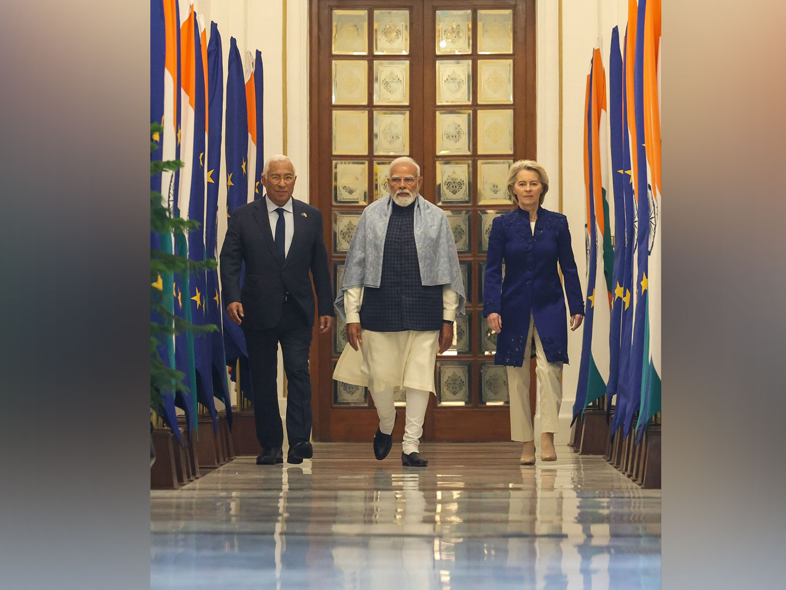 PM Modi with EU Presidents Antonio Costa and Ursula von der Leyen (Photo/MEA) PM Modi with EU Presidents Antonio Costa and Ursula von der Leyen (Photo/MEA)