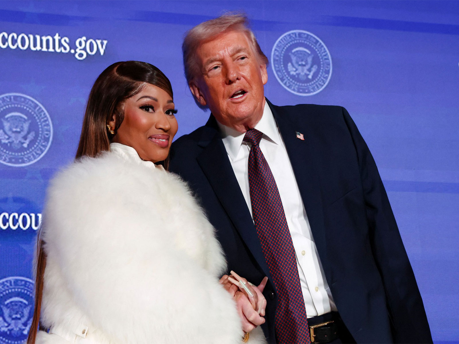 Nicki Minaj with Donald Trump (Photo/Reuters)