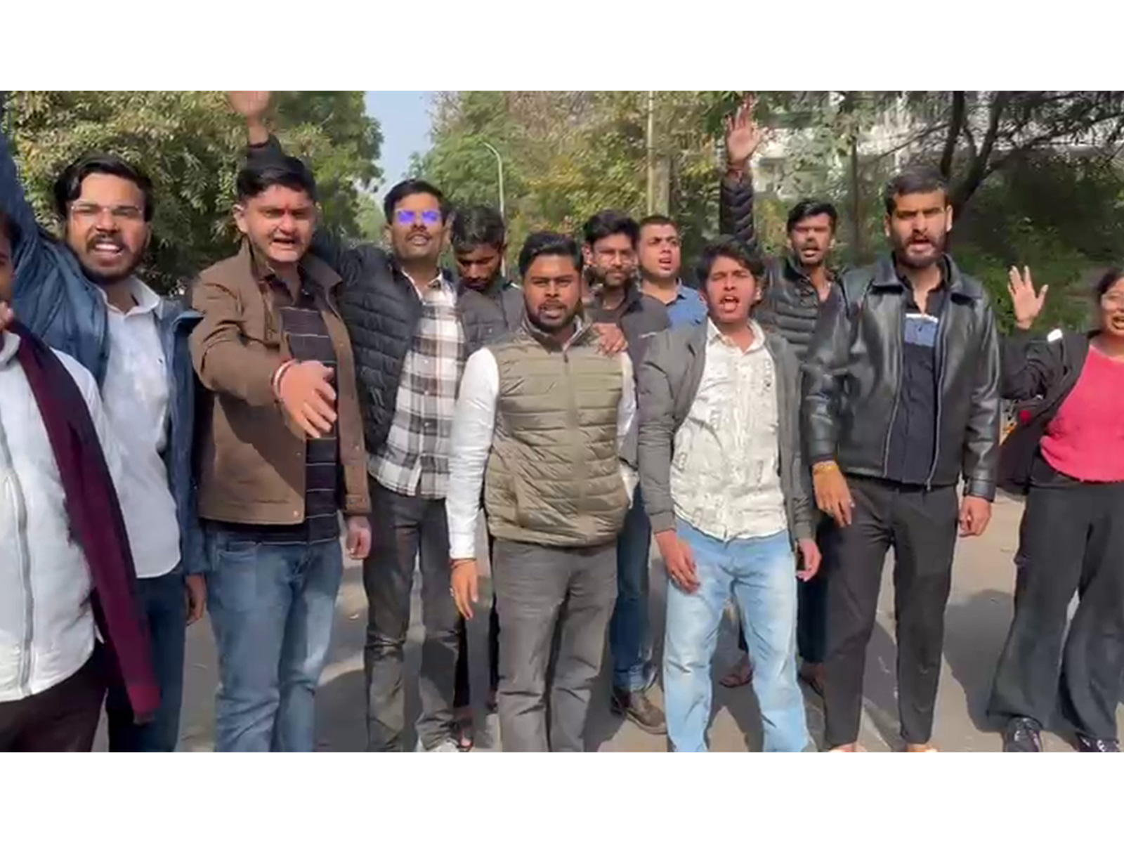 Lucknow University students celebrate SC's order in UGC guidelines case (Photo/ANI)