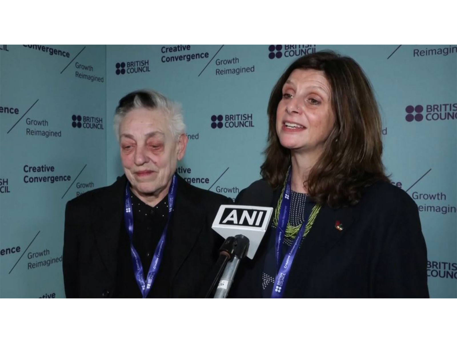 Country Director of the British Council in India, Alison Barrett (R) and Ruth Mackenzie, Global Director of Arts, British Council (Photo: ANI)  