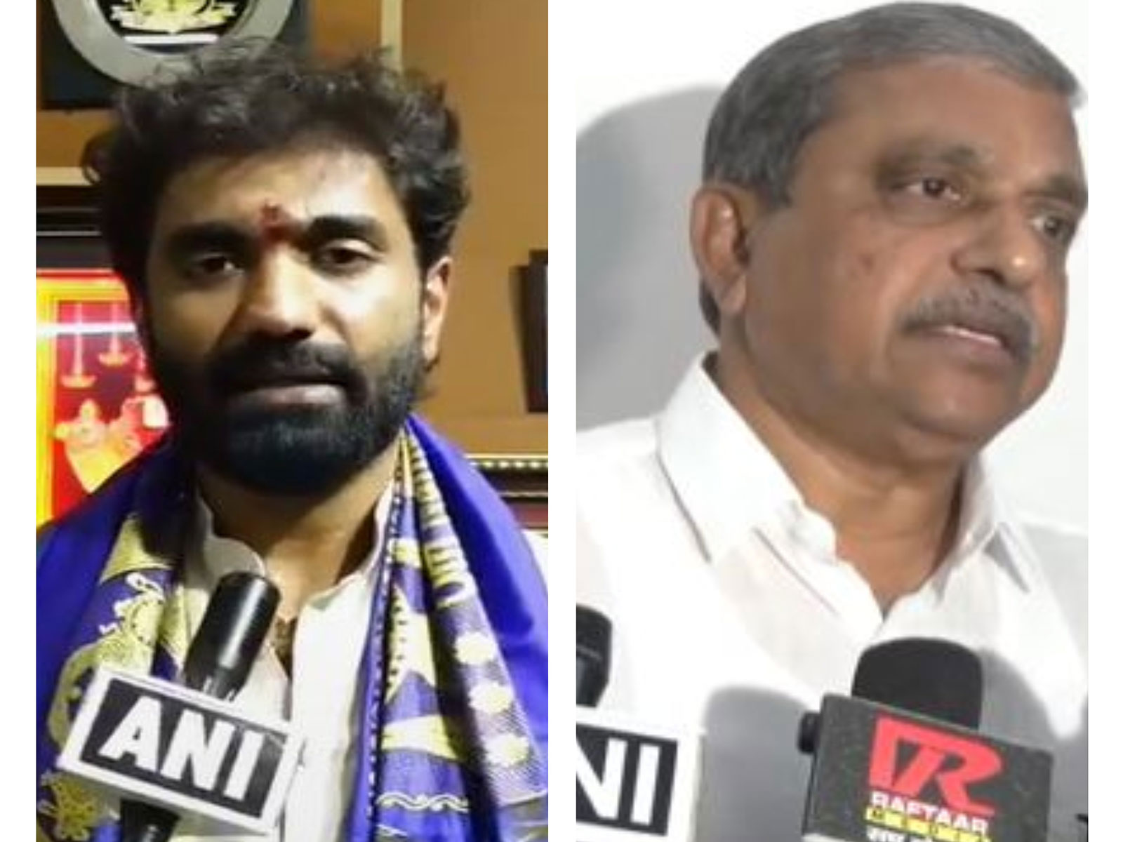 YSRCP leader Bharat Margani and YSRCP State Co-ordinator, Sajjala Ramakrishna Reddy (Photo/ANI)