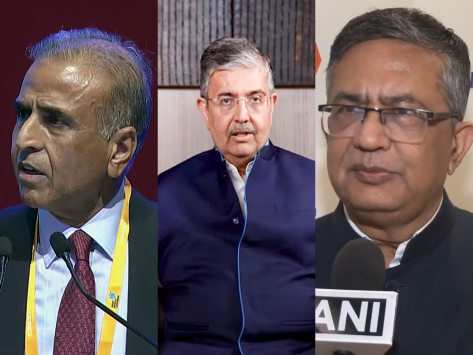Sunil Bharti Mittal, Uday Kotak, Ashish Kumar Chauhan speaks on Budget 2026. (Photo: ANI)