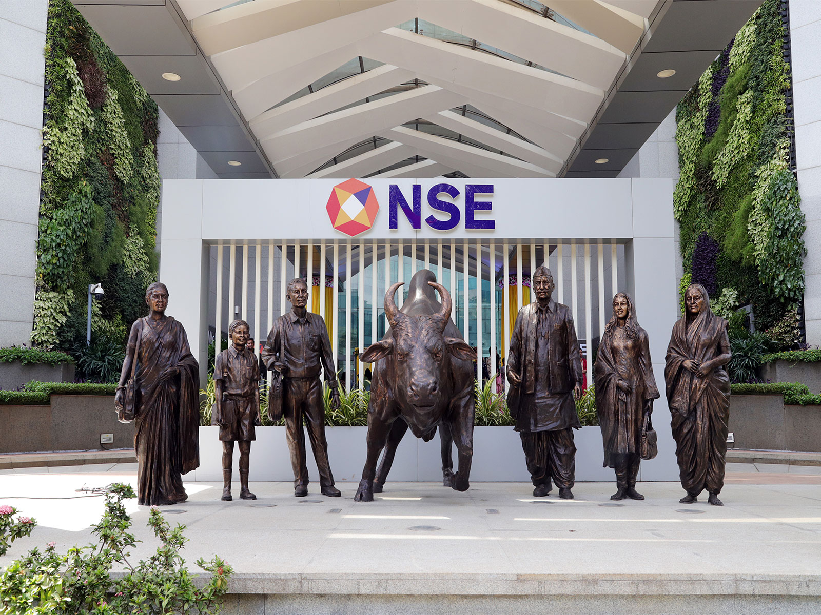A view of the iconic NSE Bull (File Photo/ANI)