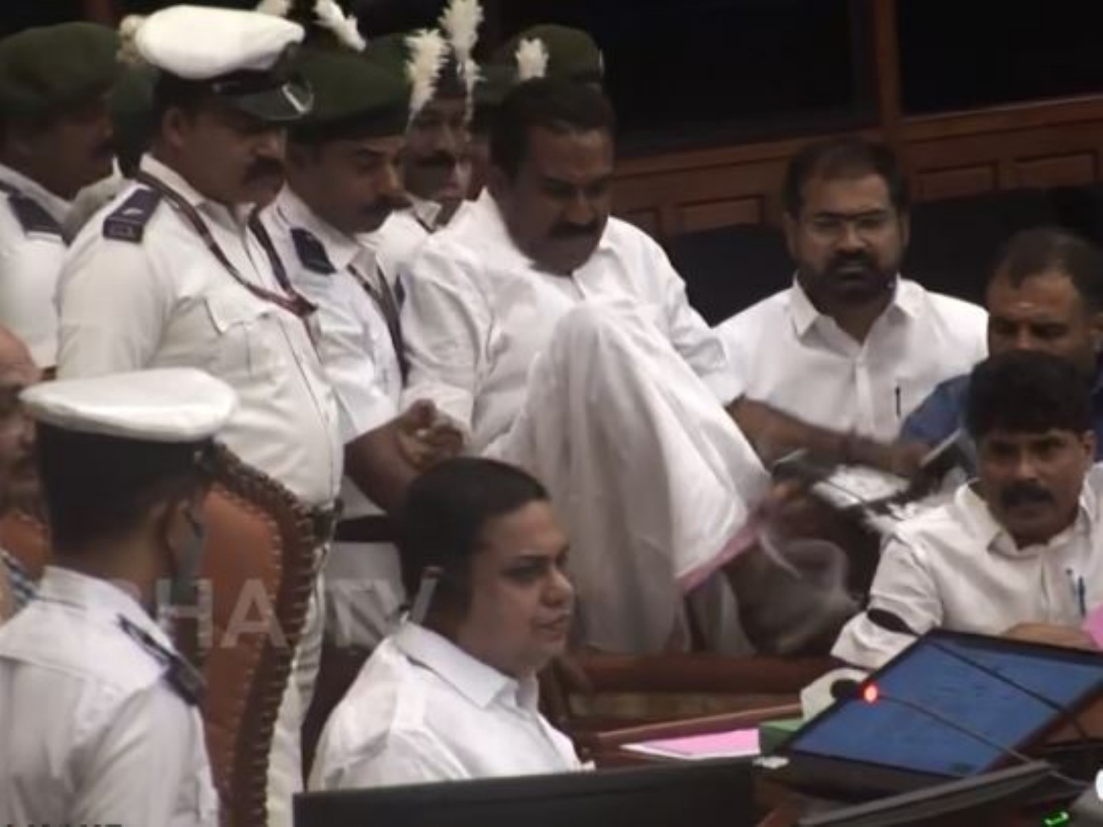 Scenes from Kerala Assembly on February 3, 2026 (Photo/screegrab from Kerala Niyamasaba telecast) Scenes from Kerala Assembly on February 3, 2026 (Photo/screegrab from Kerala Niyamasaba telecast)