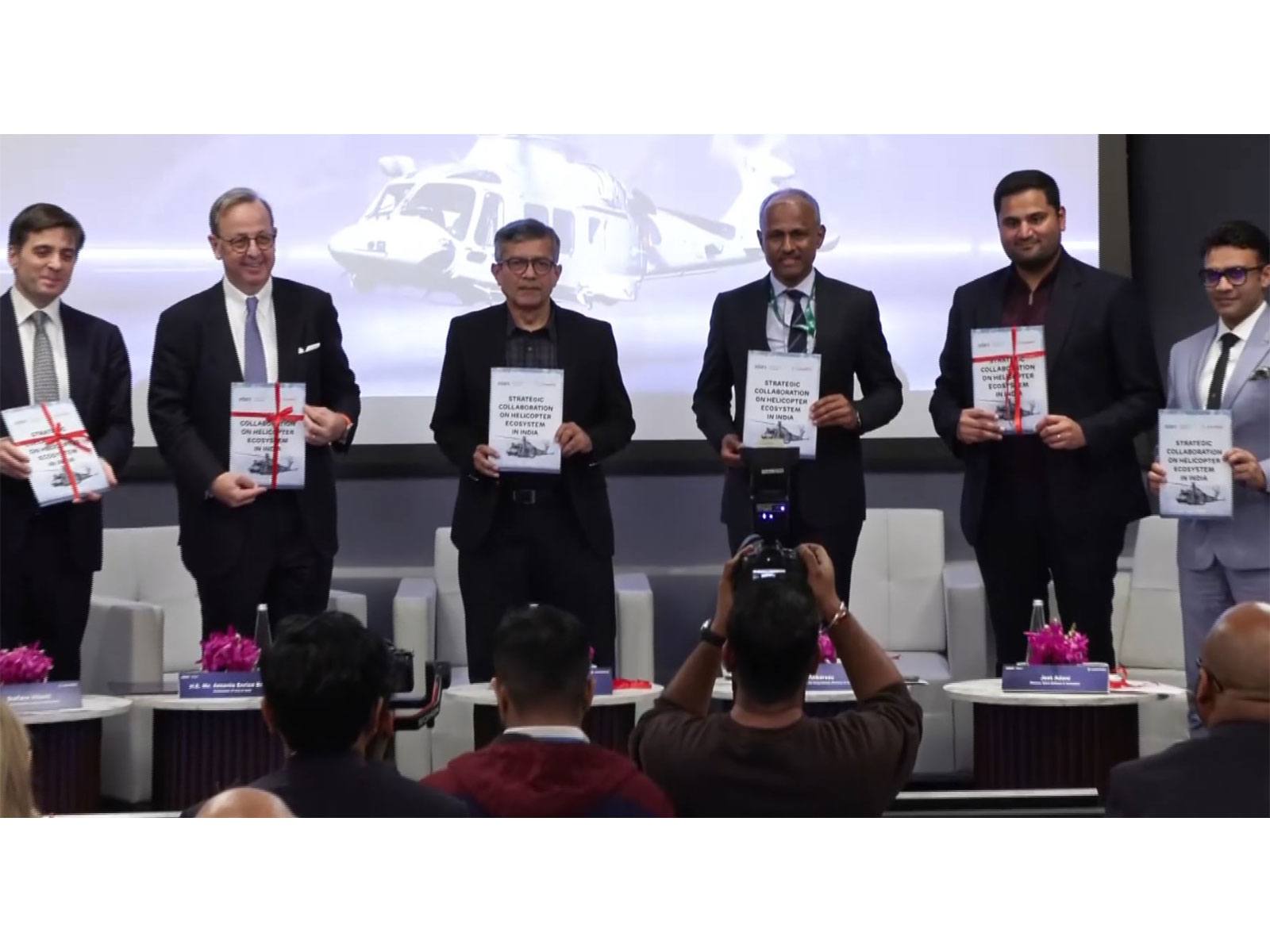 Adani Defence, Leonardo signs MoU to build integrated helicopter manufacturing ecosystem (Photo/ANI) Adani Defence, Leonardo signs MoU to build integrated helicopter manufacturing ecosystem (Photo/ANI)