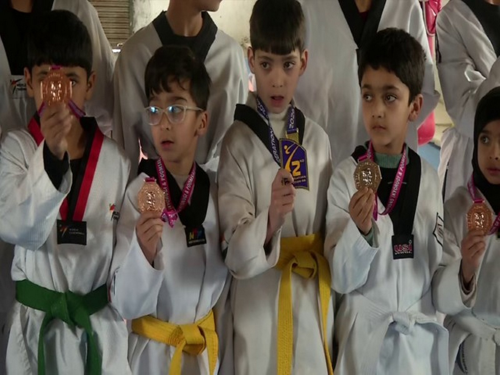 Taekwondo team of the Taekwondo Association of Jammu and Kashmir (Photo/ANI)