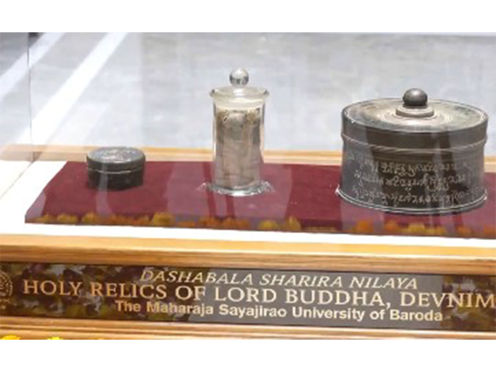 Image of sacred Devnimori relics of Lord Buddha. (Photo/ANI)