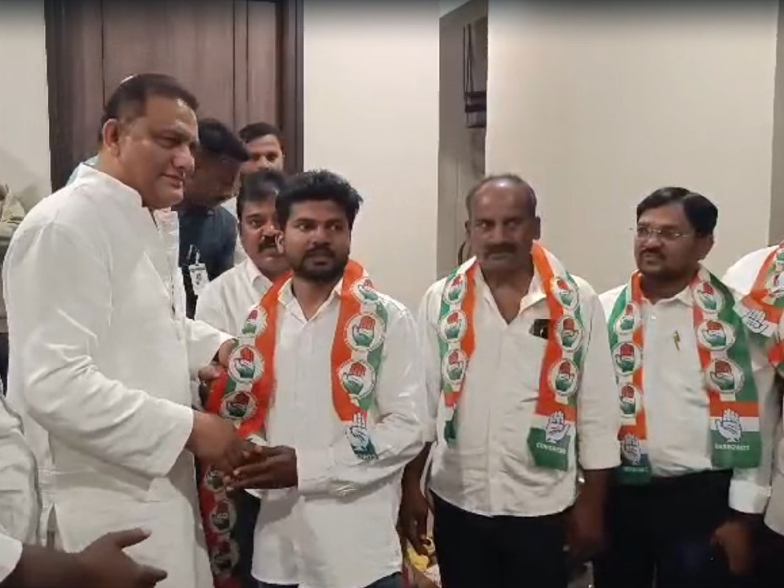 BRS workers join Congress in Zaheerabad ahead of municipal elections (Photo/Azharuddin's office)