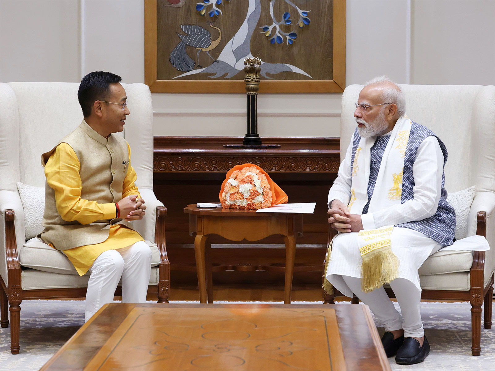 Sikkim CM Prem Singh Tamang meets PM Narendra Modi (File Photo/ANI) Sikkim CM Prem Singh Tamang meets PM Narendra Modi (File Photo/ANI)