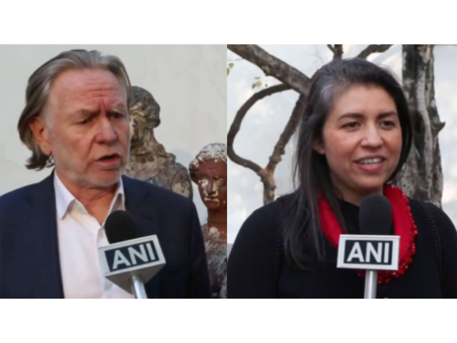 High Commissioner of Australia to India, Philip Green and Artist Grace Lillian Lee (Photo/ANI) High Commissioner of Australia to India, Philip Green and Artist Grace Lillian Lee (Photo/ANI)