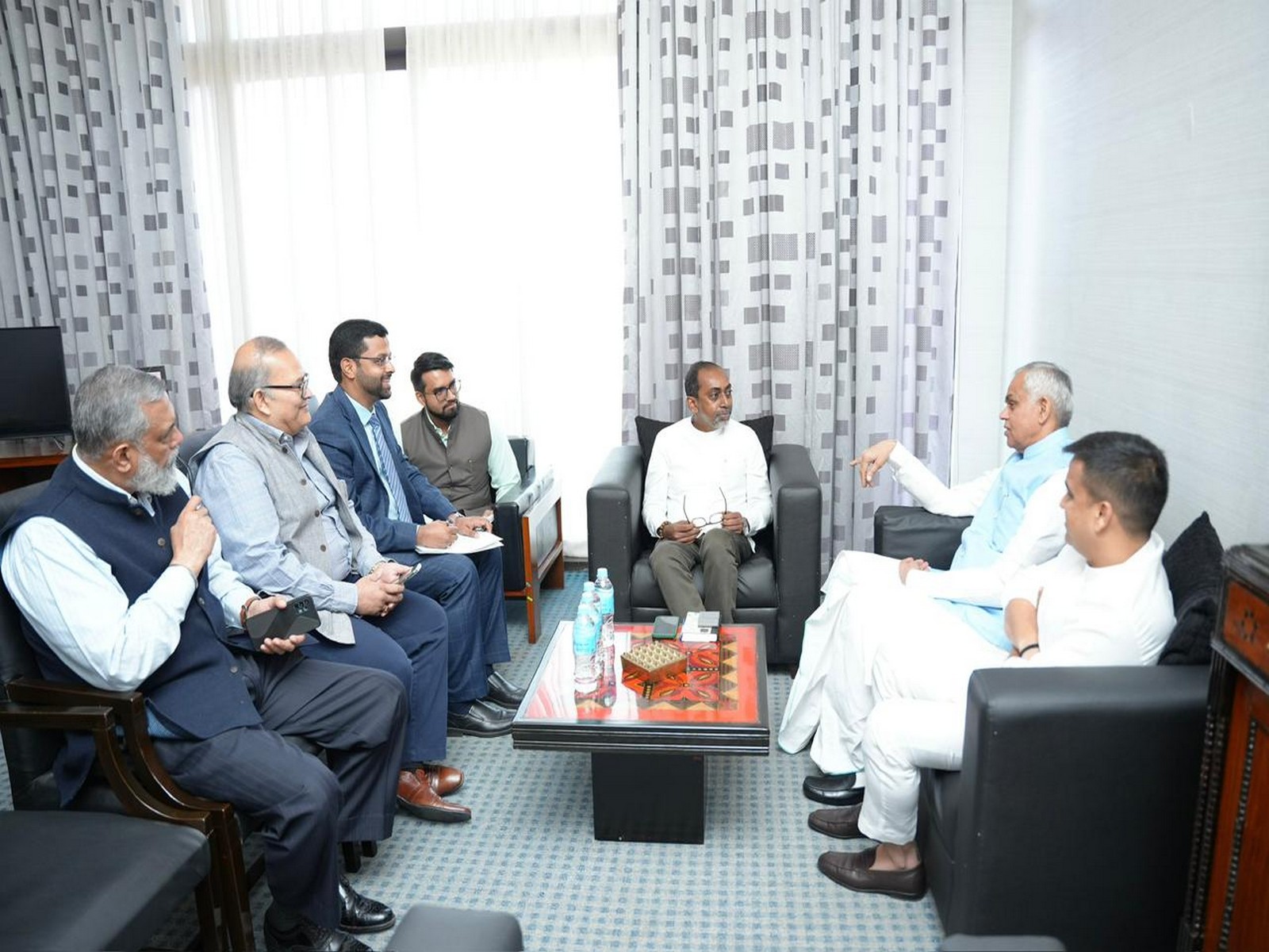 Gujarat Governor Acharya Devvrat meets Sri Lankan Minister (Photo: X@IndiainSL)
