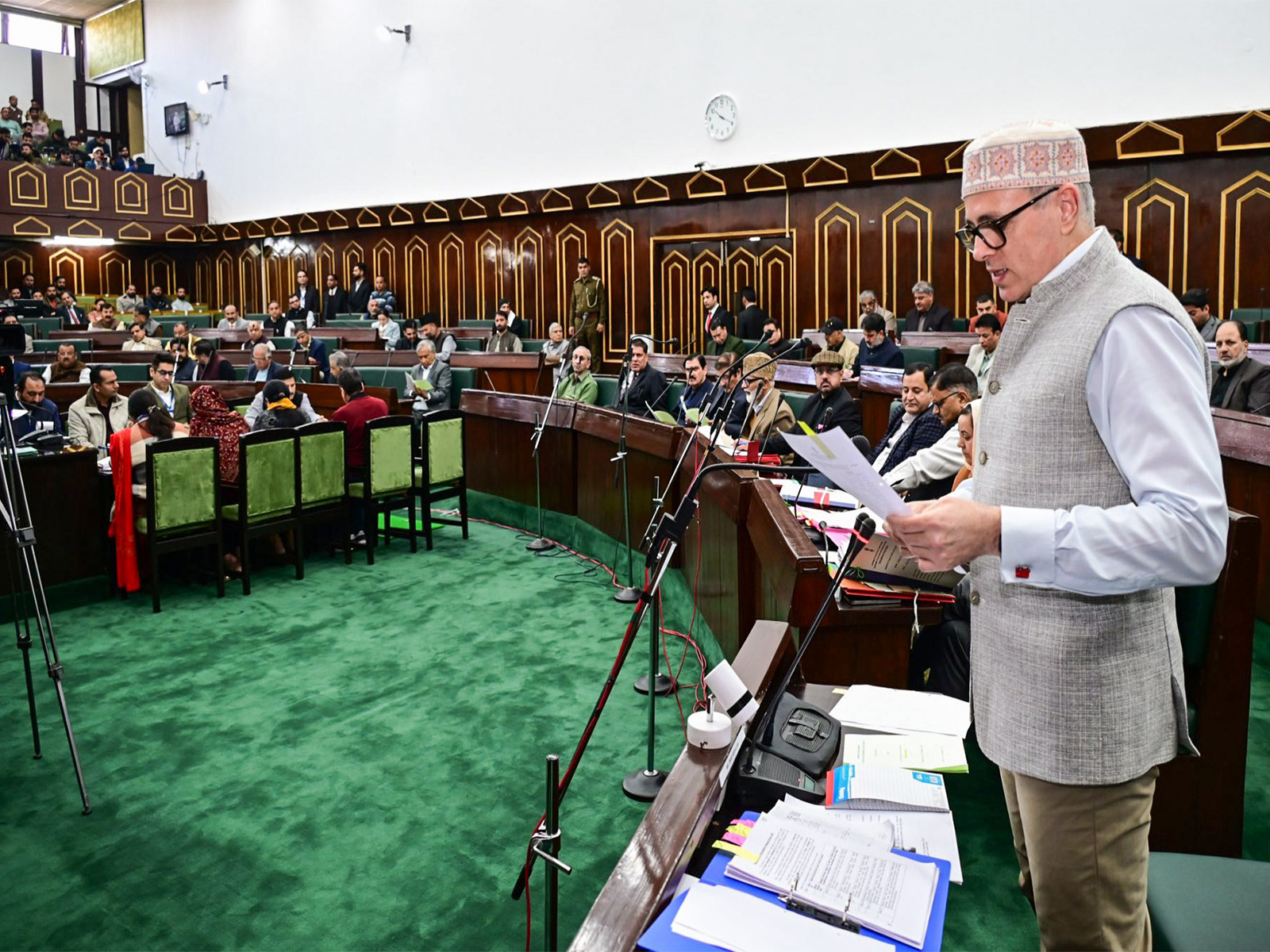 Jammu and Kashmir Chief Minister Omar Abdullah speaks during the ongoing budget session at the Jammu and Kashmir Assembly (Photo/ANI) Jammu and Kashmir Chief Minister Omar Abdullah speaks during the ongoing budget session at the Jammu and Kashmir Assembly (Photo/ANI)