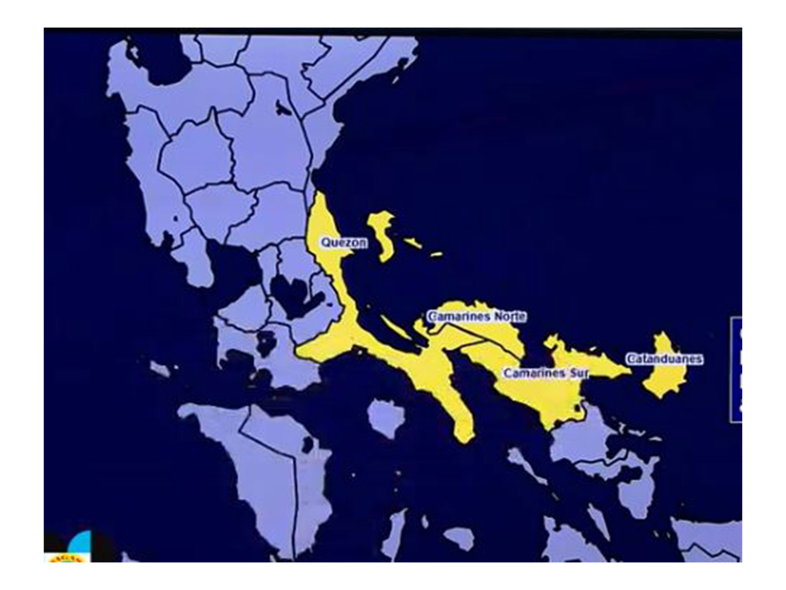 Screegrab from the Philippines Atmospheric, Geophysical and Astronomical Services Administration briefing (Photo credit/PAGASA)
