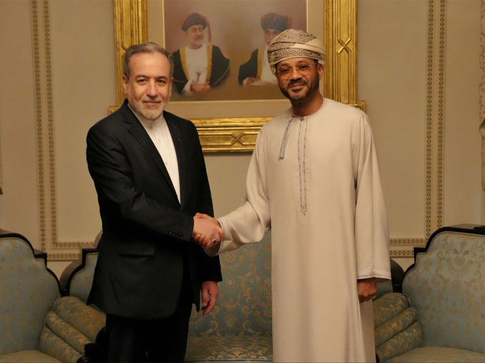 Foreign Minister of the Islamic Republic of Iran, Seyed Abbas Araqchi, who has travelled to Muscat for nuclear negotiations and the lifting of #sanctions, met earlier on Friday with Badr al-Busaidi (Photo/@@IRIMFA_EN) Foreign Minister of the Islamic Republic of Iran, Seyed Abbas Araqchi, who has travelled to Muscat for nuclear negotiations and the lifting of #sanctions, met earlier on Friday with Badr al-Busaidi (Photo/@@IRIMFA_EN)