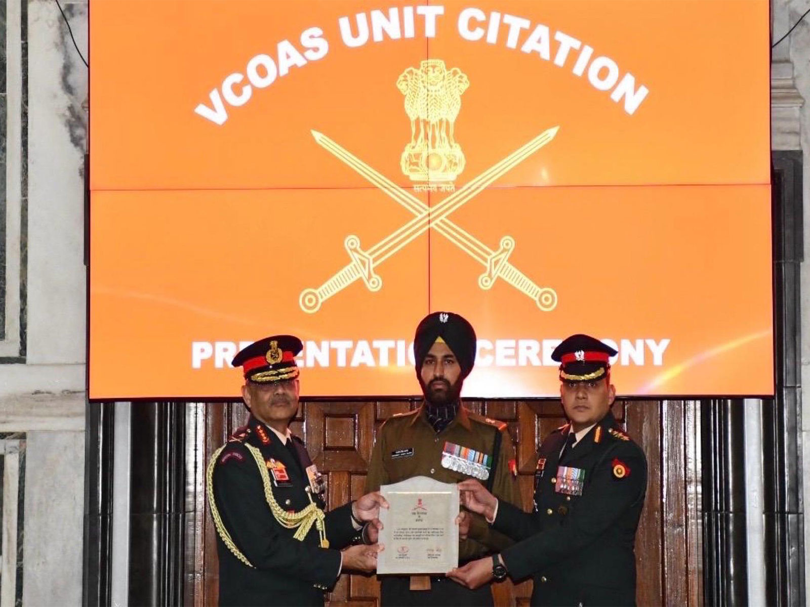 VCOAS Lt Gen Pushpendra Singh awards Unit Citations to six Indian Army units (Photo/Indian Army)