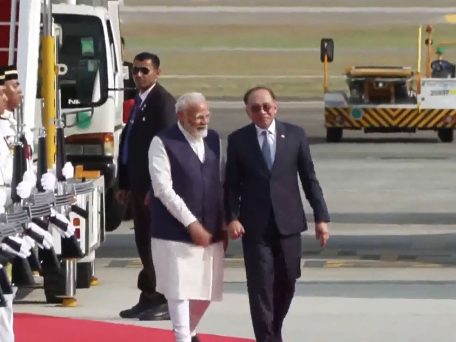 Prime Minister Narendra Modi with Malaysian PM Anwar Ibrahim (Photo/ANI)