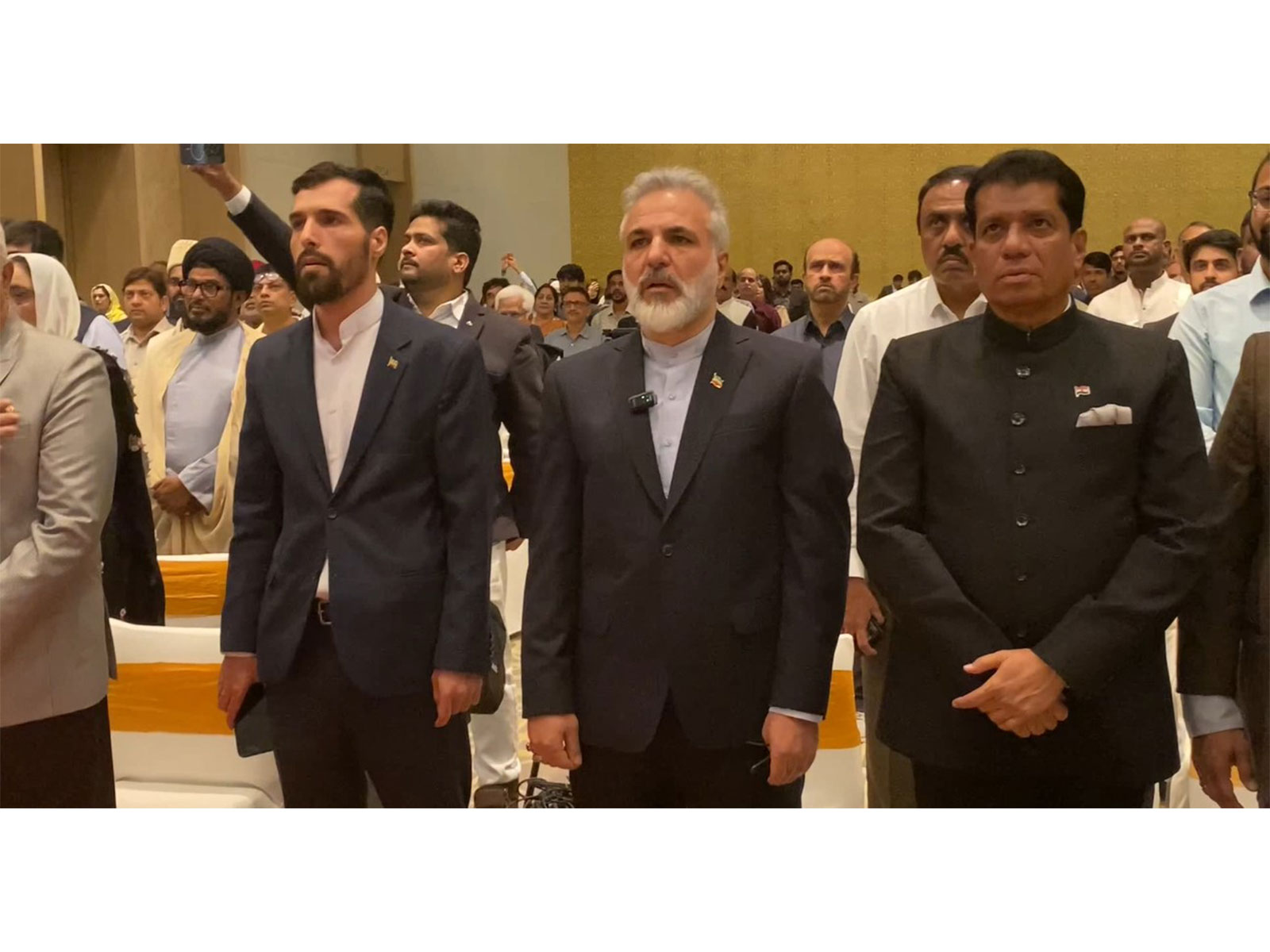 Iran's Consul Hamid Ahmadieh celebrates 47th Iran National Day in Hyderabad (Photo/ANI)