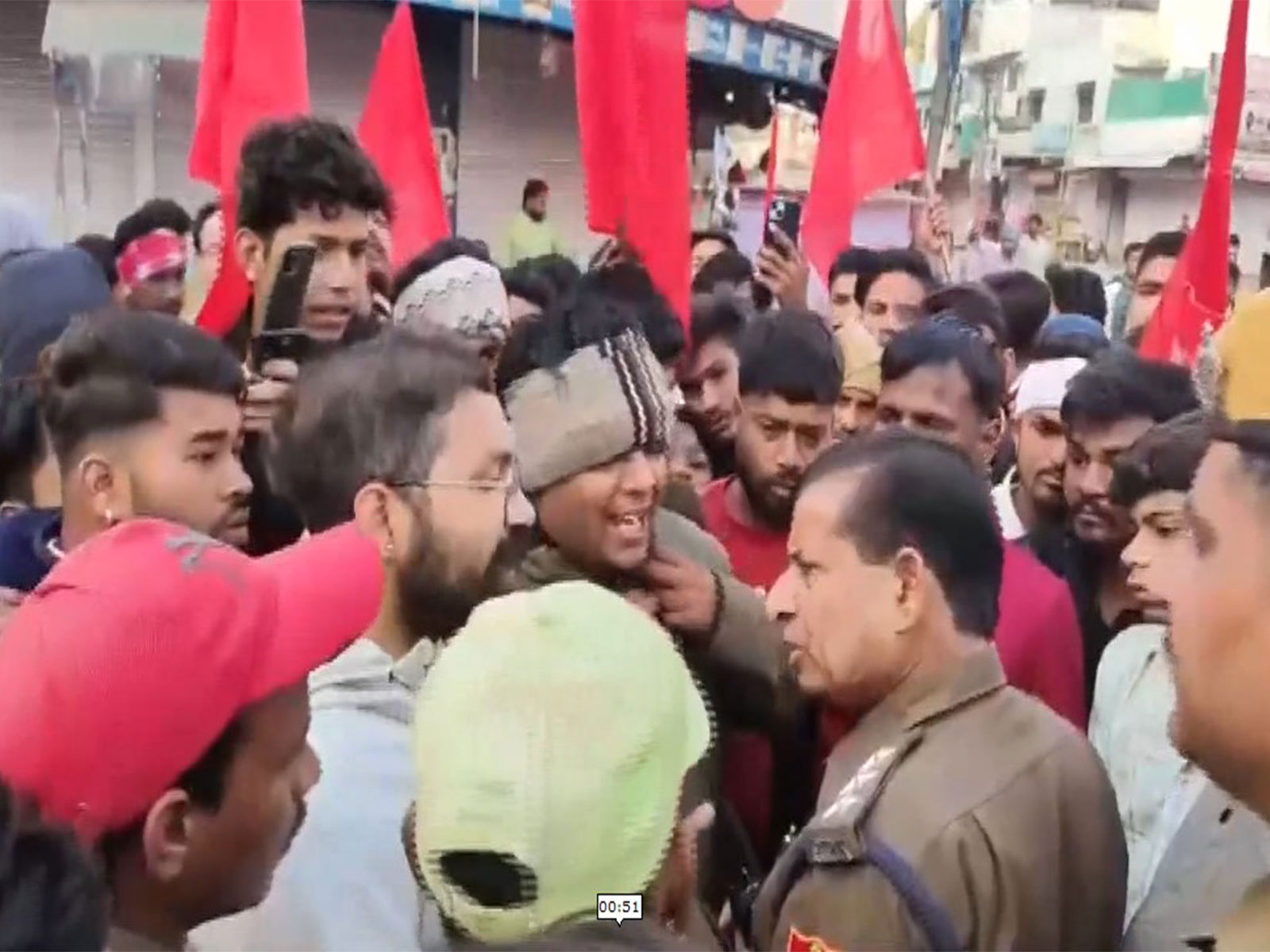 Gau Rakshaks protesting in Rajasthan's Baran (Photo/ANI)