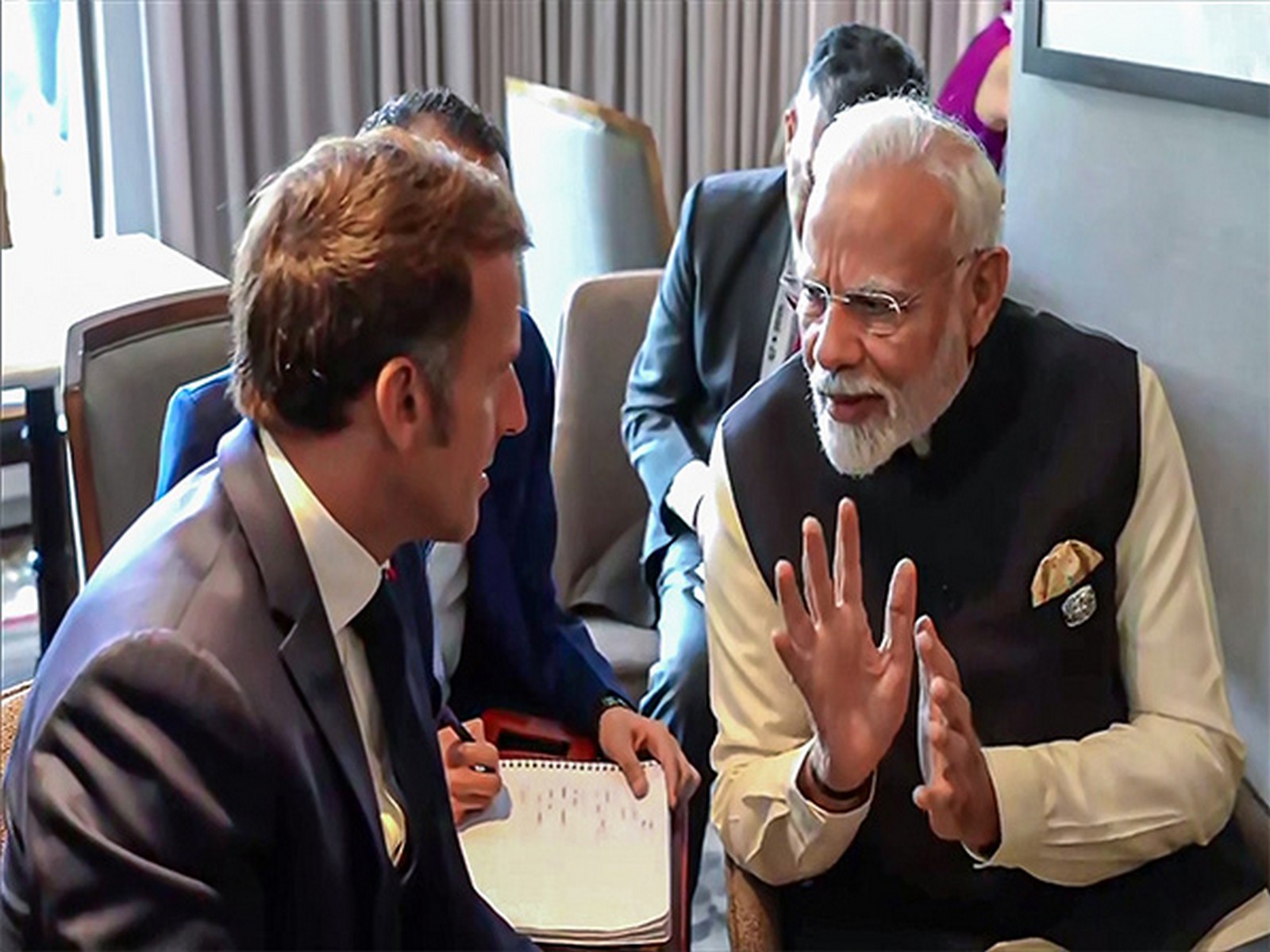 PM Modi with French President Emmanuel Macron (File Photo/ANI)