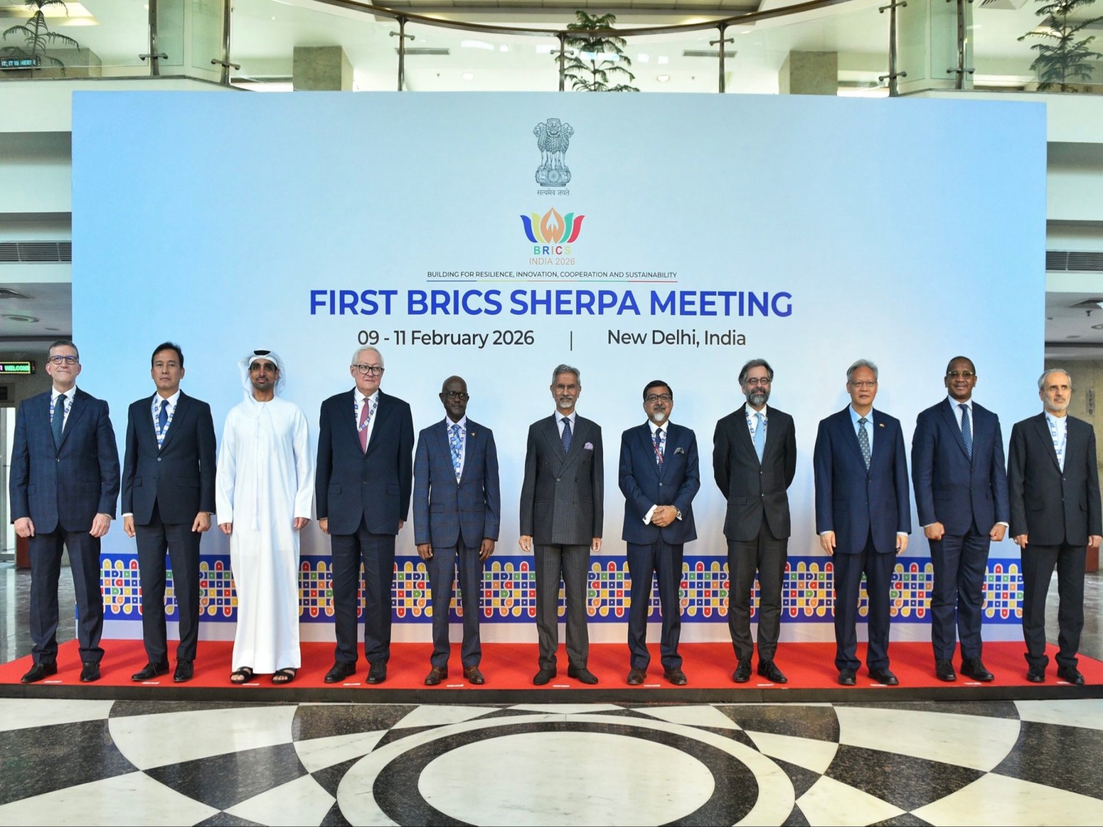 The first meeting of BRICS Sherpas and Sous Sherpas under India’s Chairship was held from 9-10 February 2026 in New Delhi.  (Photo/@DrSJaishankar)