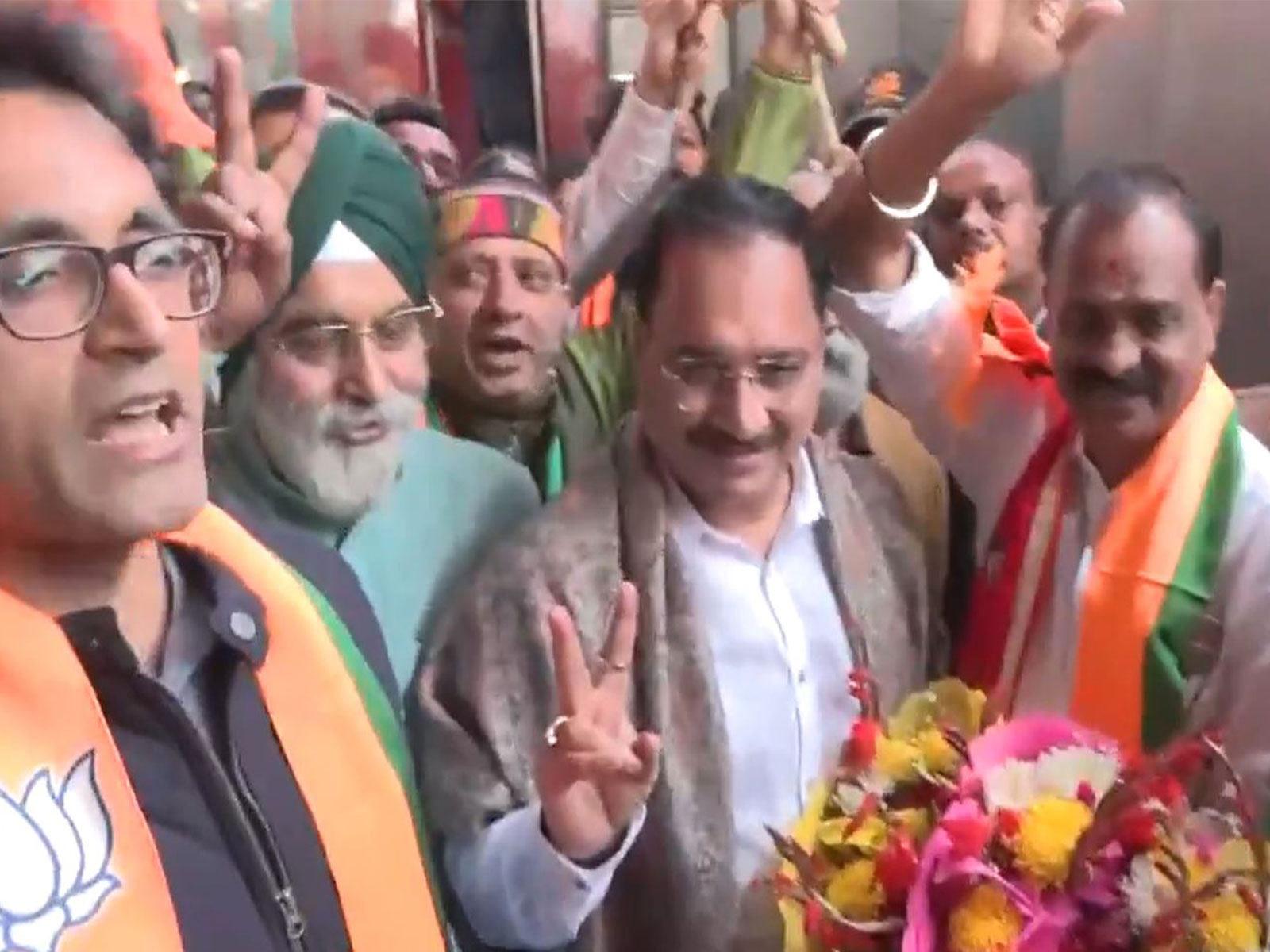 Newly elected councillors from Kerala arrives in Delhi; (Photo/ANI)