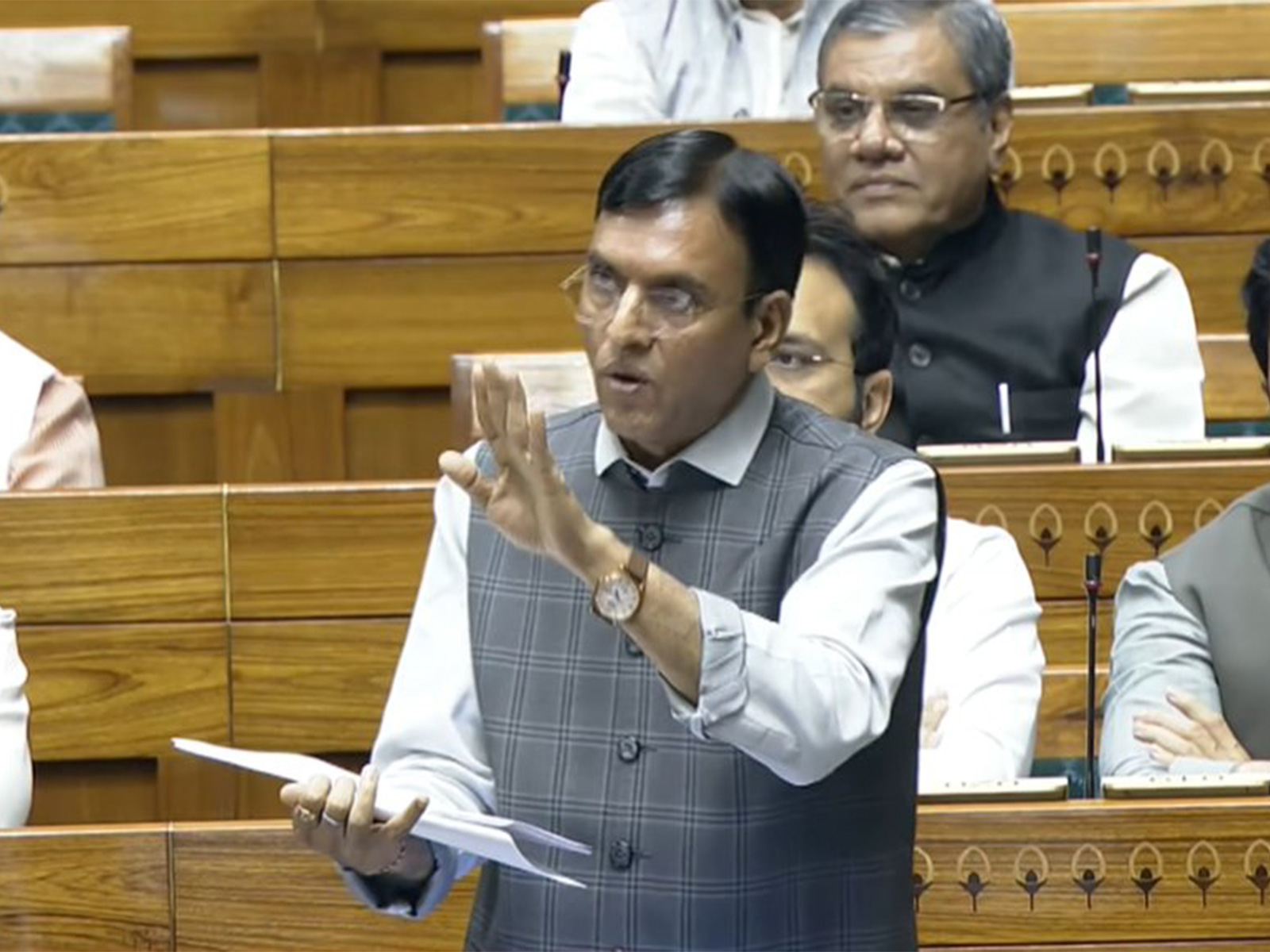 Union Minister for Labour and Employment Mansukh Mandaviya (Image: SansadTV)