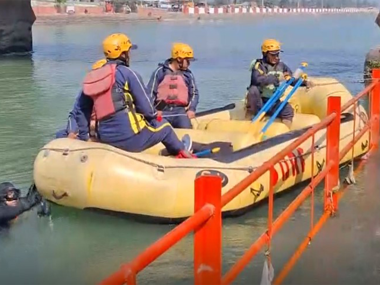 Search opeartion for IIT Roorkee student in Ganga River in Haridwar (Photo/ANI)