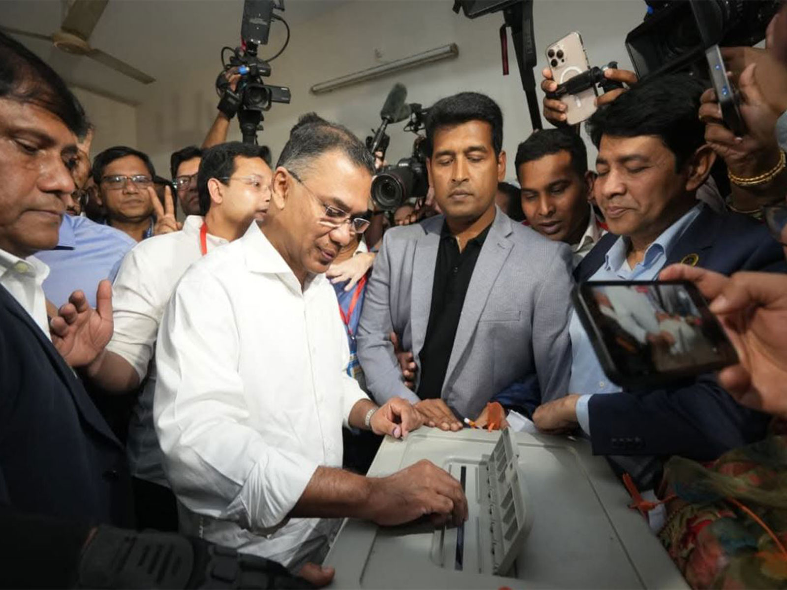 BNP Chairman Tarique Rahman casted his vote as Bangladesh went to the polls (Photo/BNP Facebook)