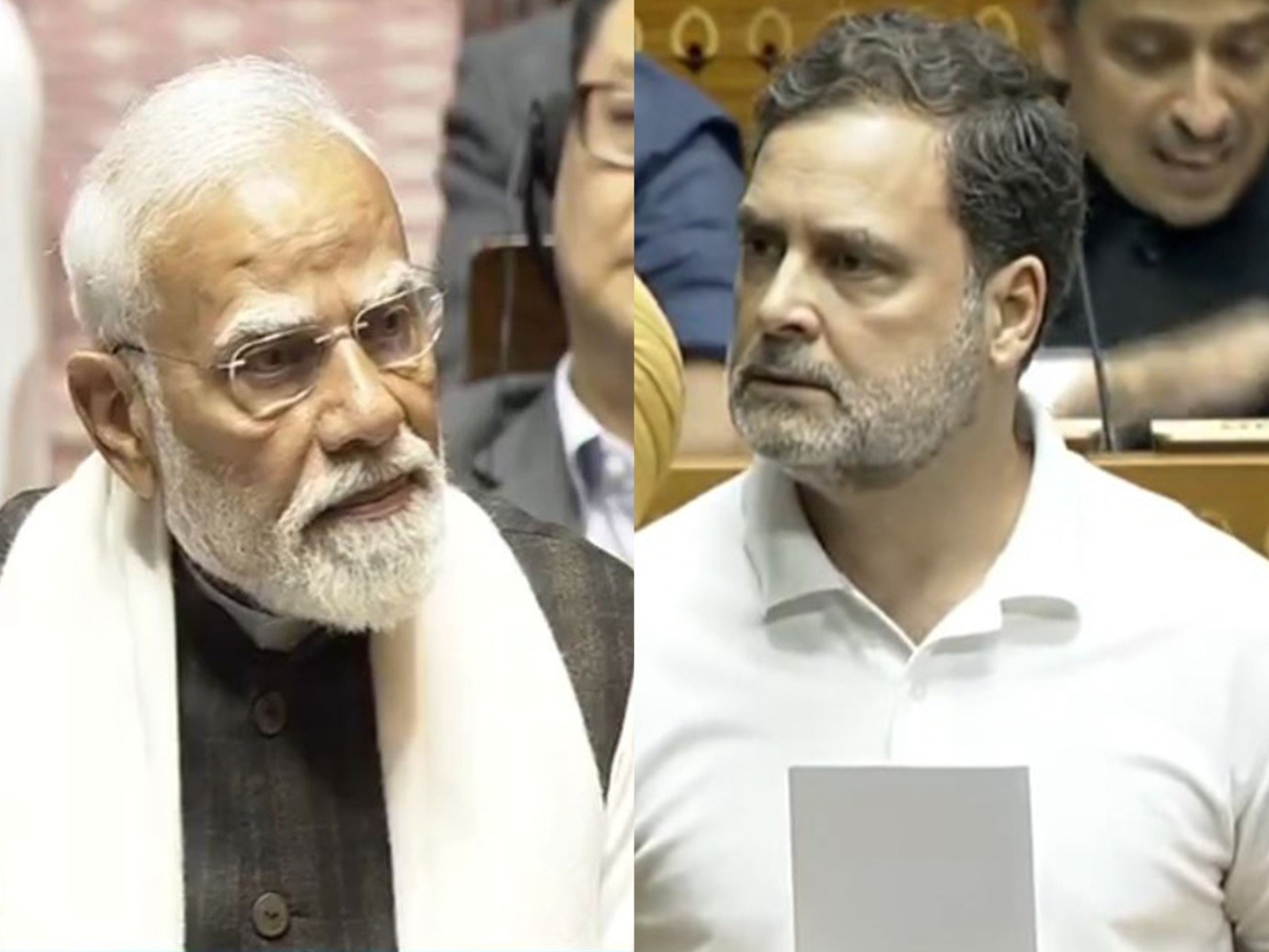 Prime Minister Narendra Modi and Congress Leader Rahul Gandhi. (Photo/ANI)