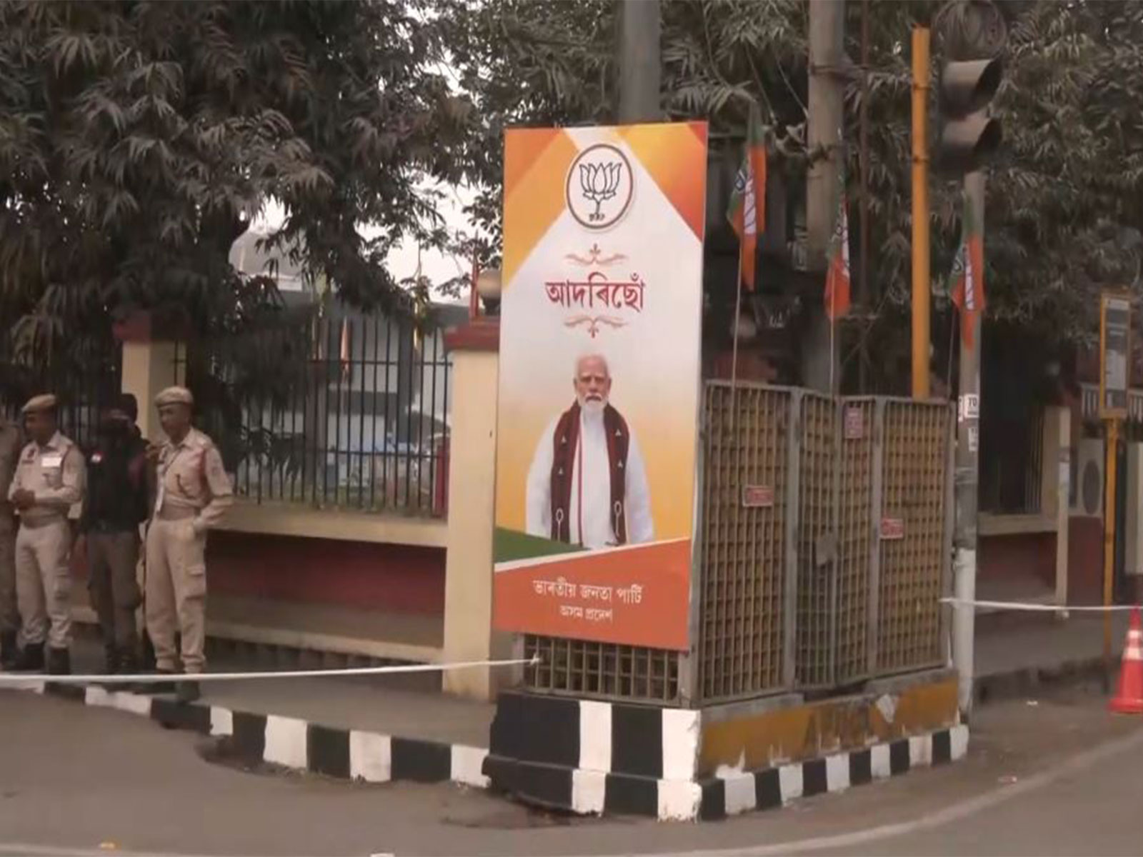 Tight security arrangements in place in Guwahati ahead of Prime Minister Modi’s visit (Photo/ANI)