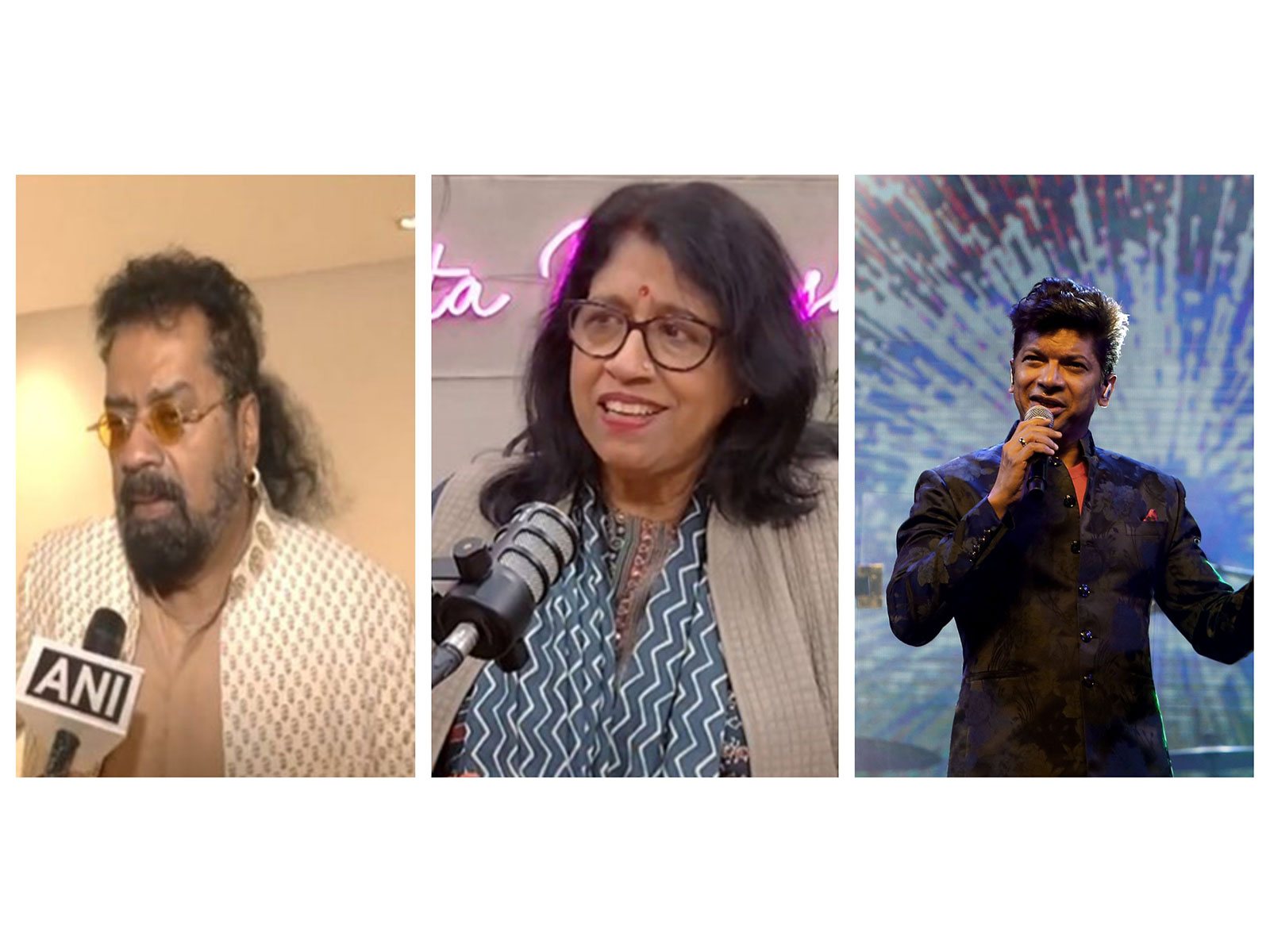 Singers Hariharan, Kavita Krishnamurti, Shaan (Image source: ANI) Singers Hariharan, Kavita Krishnamurti, Shaan (Image source: ANI)