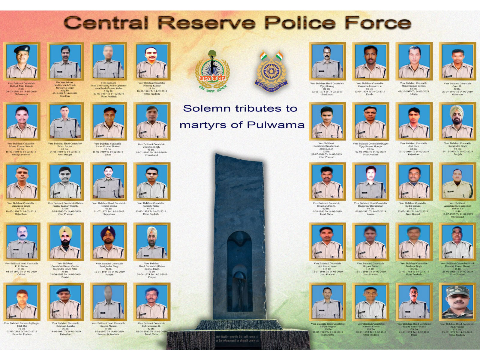 CRPF pays tribute to soldiers killed in Pulwama attack (File Photo/X @crpfindia)