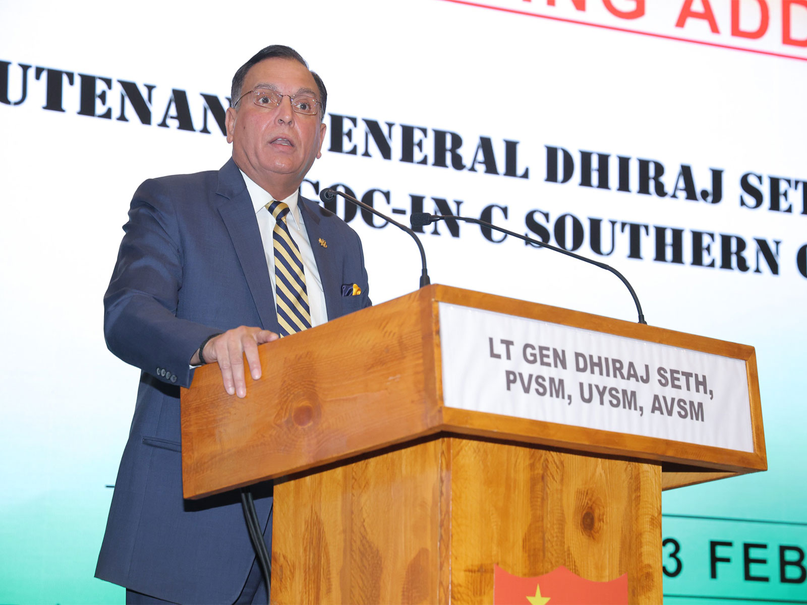 General Officer Commanding-In-Chief, Southern Command Lieutenant General Dhiraj Seth (Photo/ANI) General Officer Commanding-In-Chief, Southern Command Lieutenant General Dhiraj Seth (Photo/ANI)