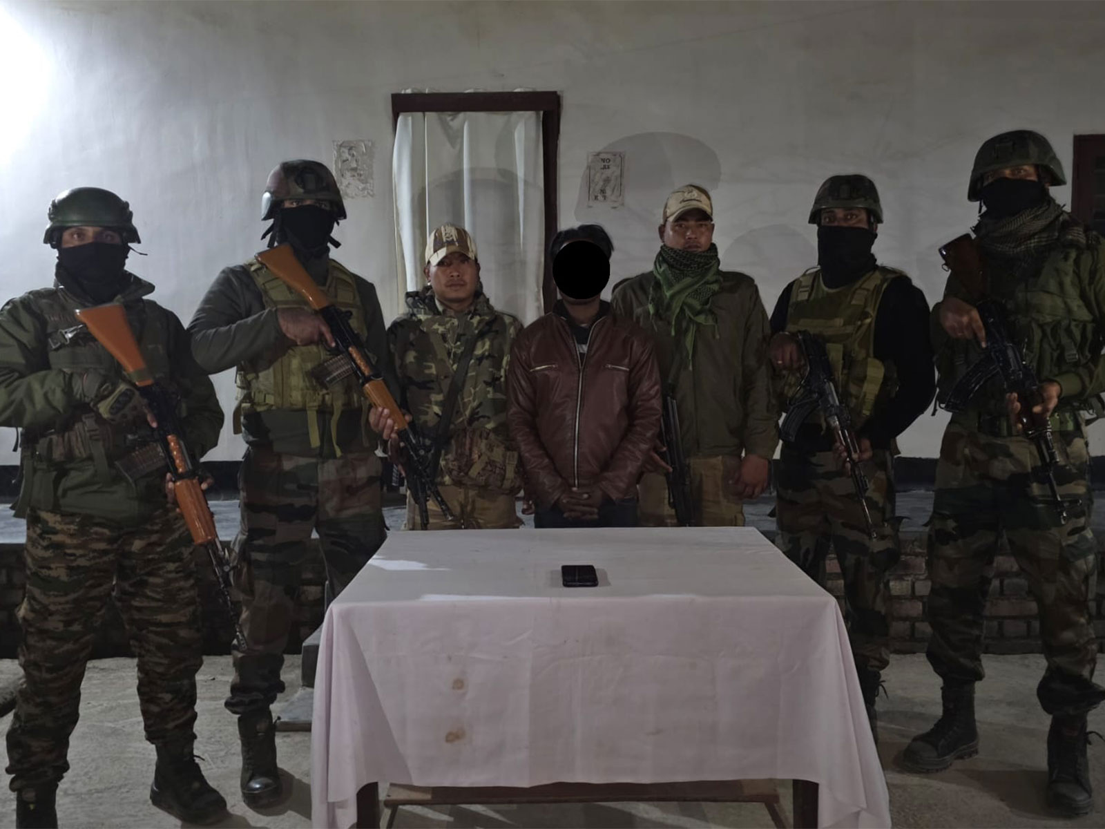 Security forces arrests active cadre of KKYL in Thoubal (Photo/ANI)