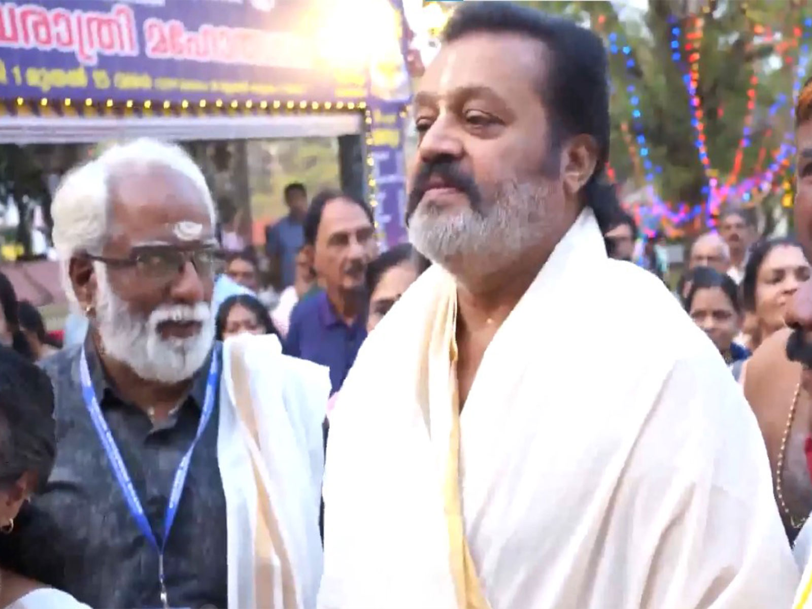 Union Minister Suresh Gopi offers prayers at Vadakkumnathan Temple (Photo/ANI)