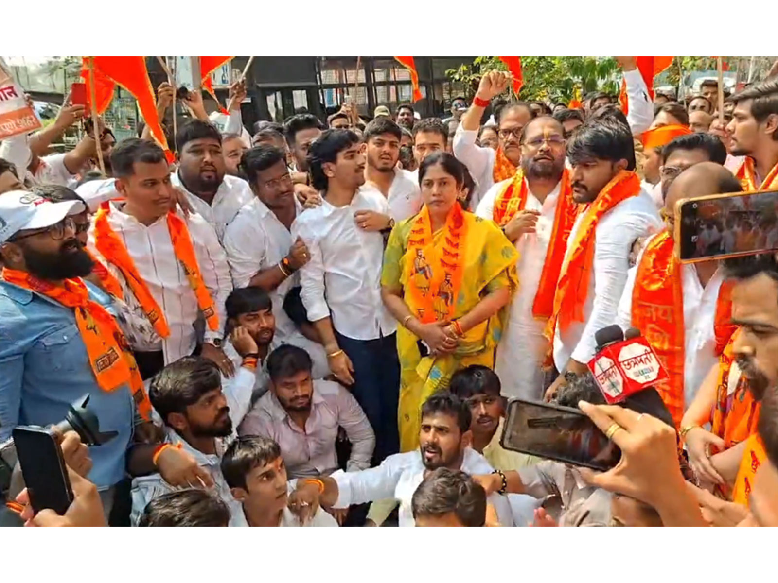Pune Bjp Leaders Holds Protest Against Maharashtra Congress President Harshwardhan Sapkal (Photo/ANI)