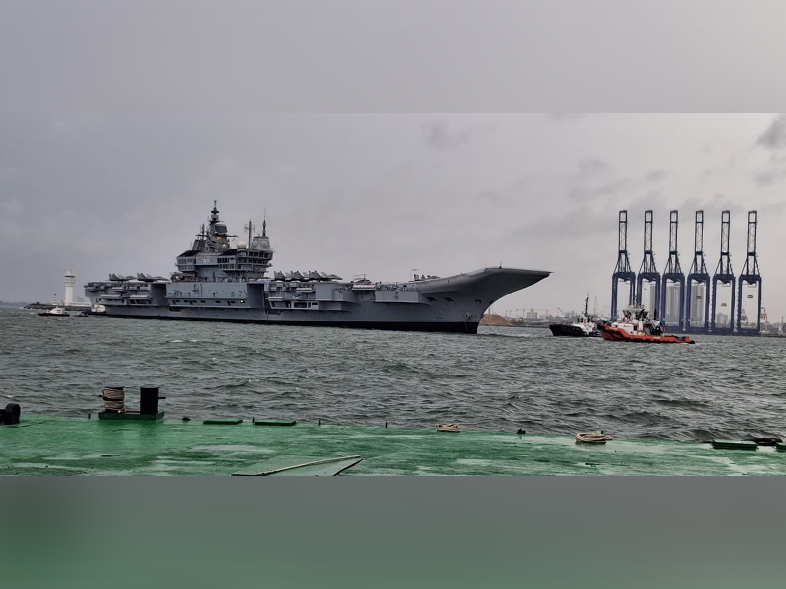 INS Vikrant in Sri Lanka (Photo/ X@IndiainSL)