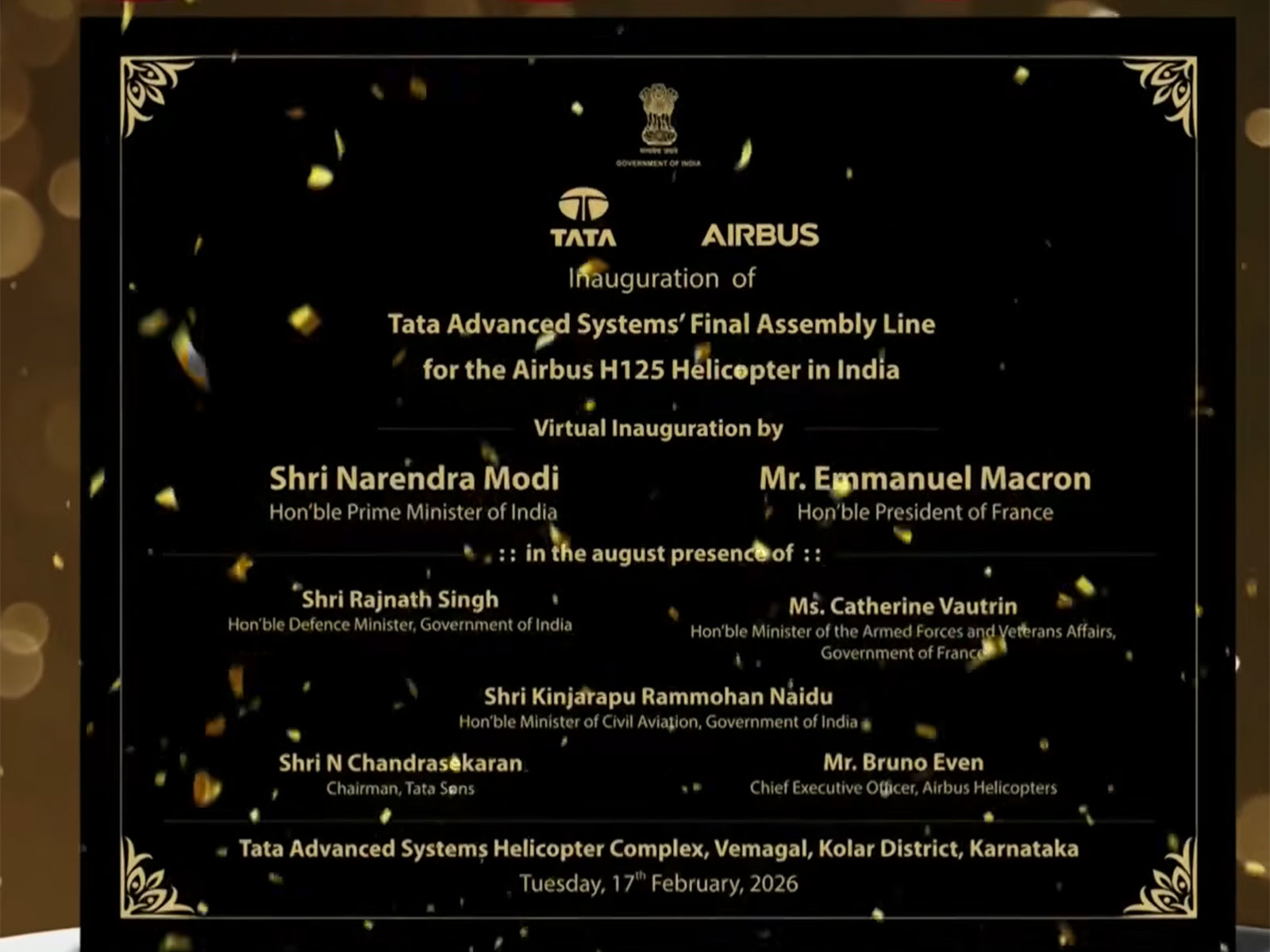 PM Modi, French President Macron virtually inaugurate H125 helicopter final assembly line (Photo/Youtube@Ministry of External Affairs, India) PM Modi, French President Macron virtually inaugurate H125 helicopter final assembly line (Photo/Youtube@Ministry of External Affairs, India)