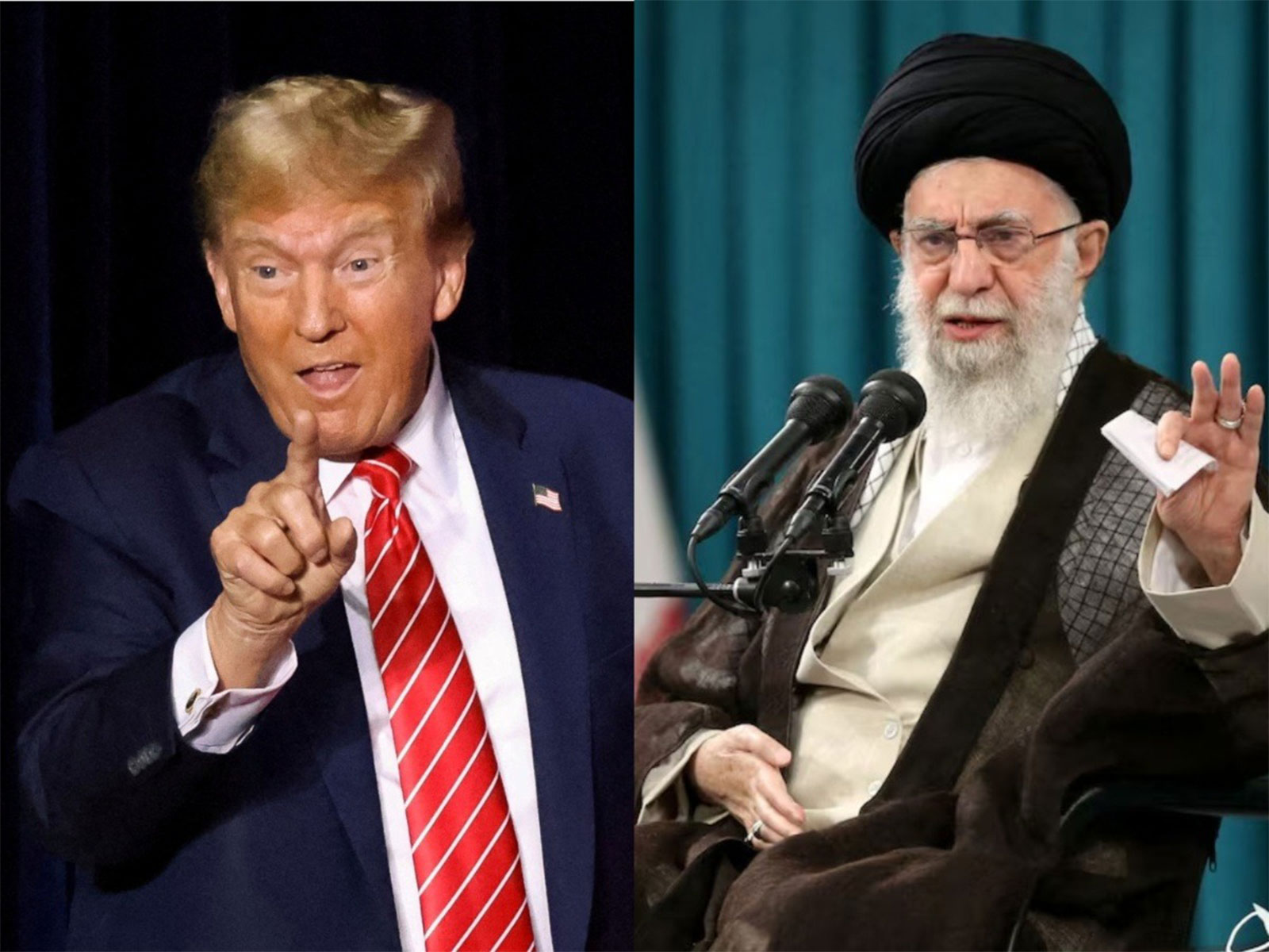 US President Donald Trump and Iran’s Supreme Leader Ayatollah Ali Khamenei (Photo/Reuters)