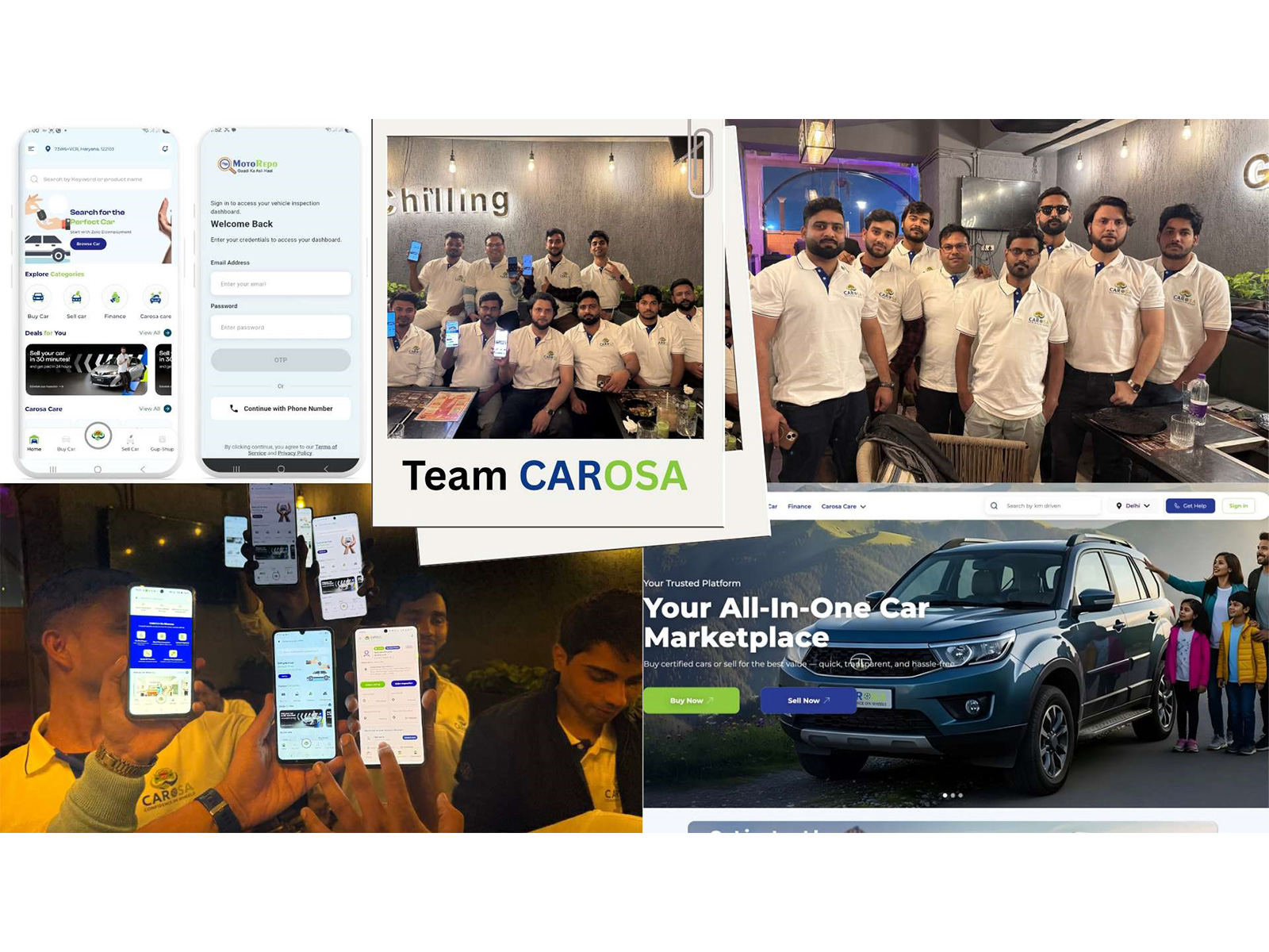 Carosa Launches Web & Mobile App, Expands Pre-Owned Car Ecosystem with MotoRepo, Carosa Care & Gaadi ki Gup-Shup