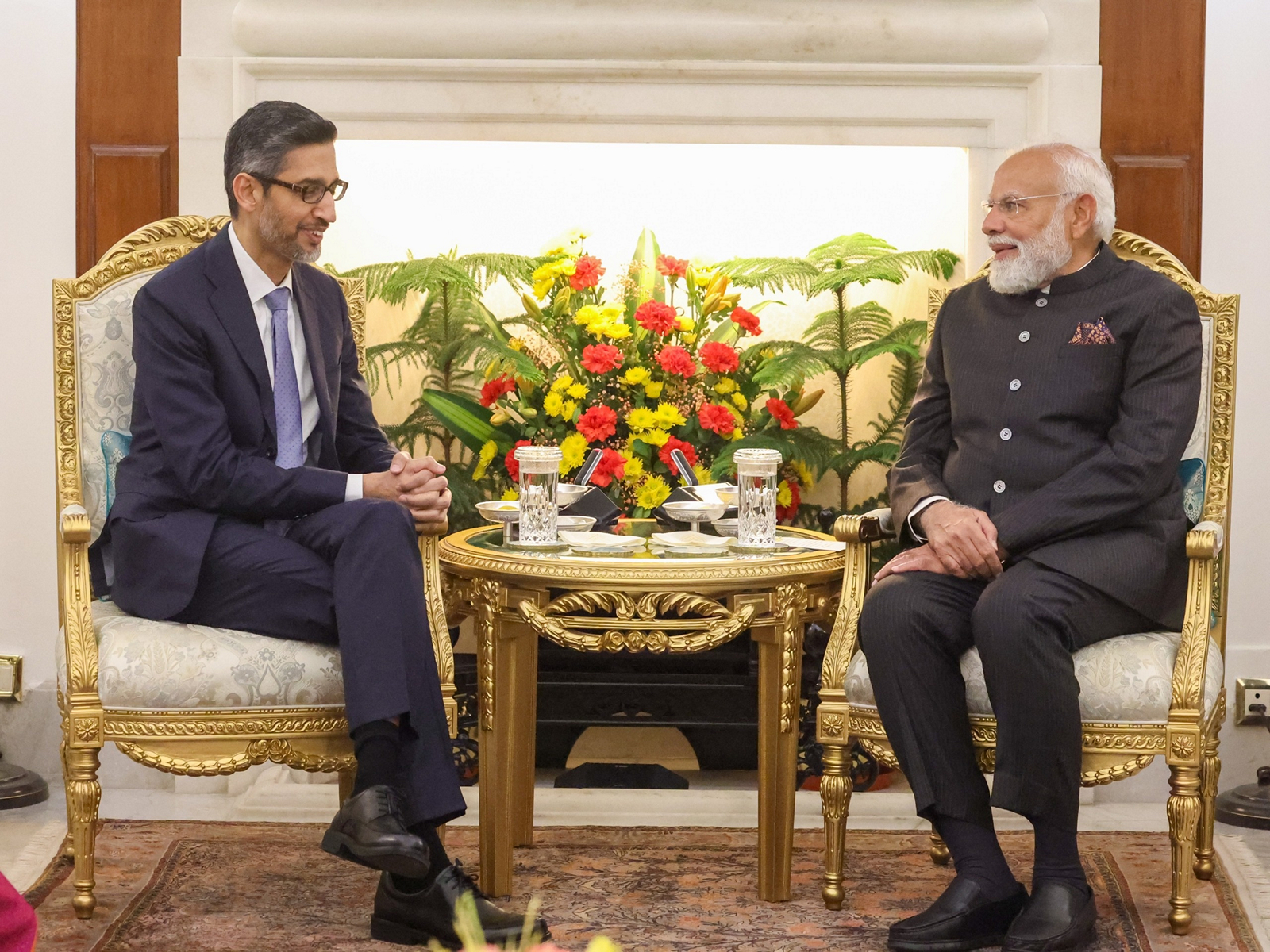 Prime Minister Narendra Modi meets Google CEO Sundar Pichai on the sidelines of the India AI Impact Summit 2026 at Bharat Mandapam, New Delhi. (Photo: X/@narendramodi) Prime Minister Narendra Modi meets Google CEO Sundar Pichai on the sidelines of the India AI Impact Summit 2026 at Bharat Mandapam, New Delhi. (Photo: X/@narendramodi)