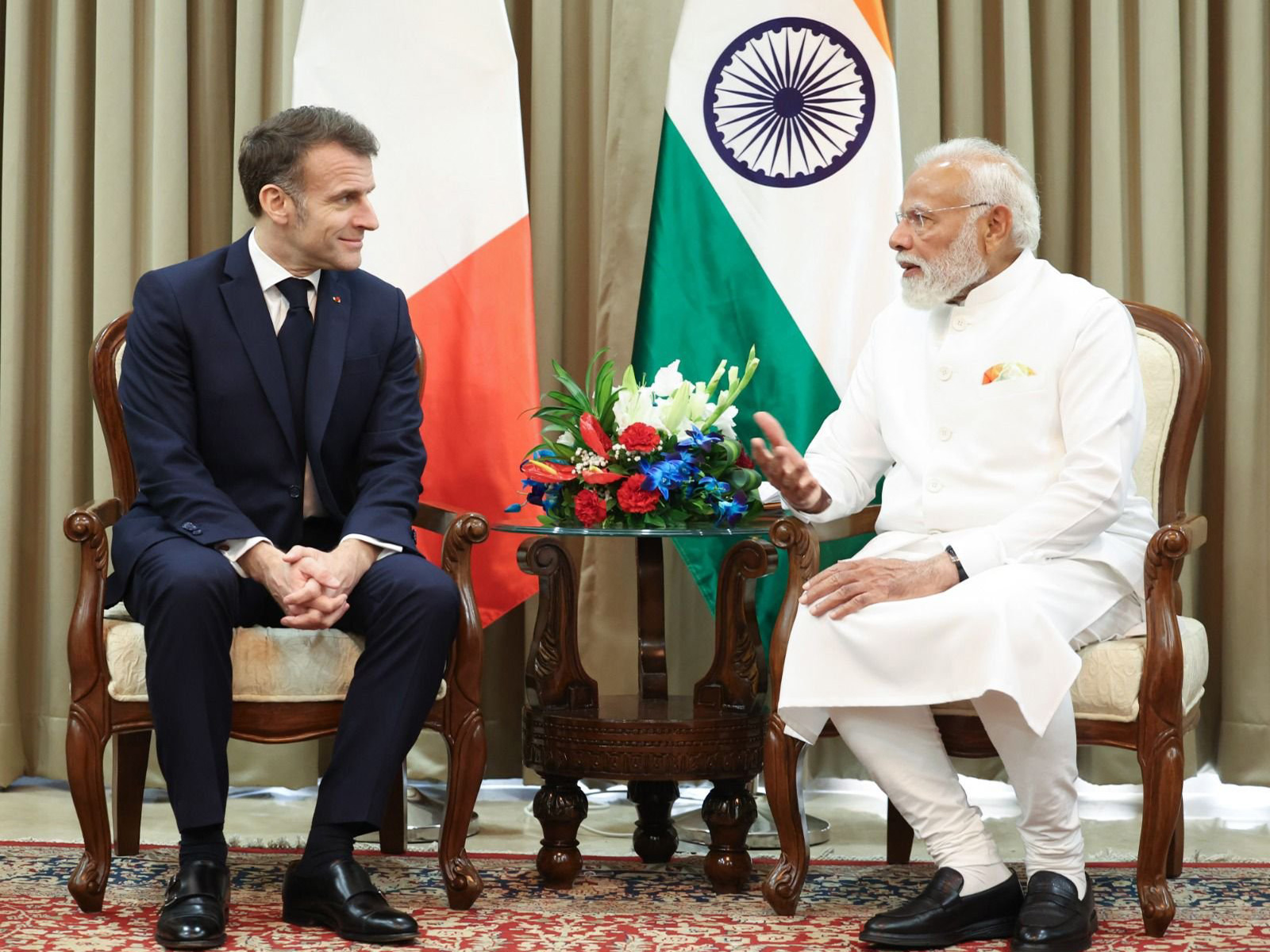 Prime Minister Narendra Modi with French President Emmanuel Macron (Photo/@narendramodi)