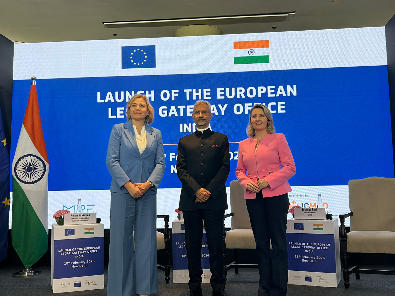 Minister of External Affairs S. Jaishankar at the launch of the European Legal Gateway Office in New Delhi. (Photo: X/@EUAmbIndia)