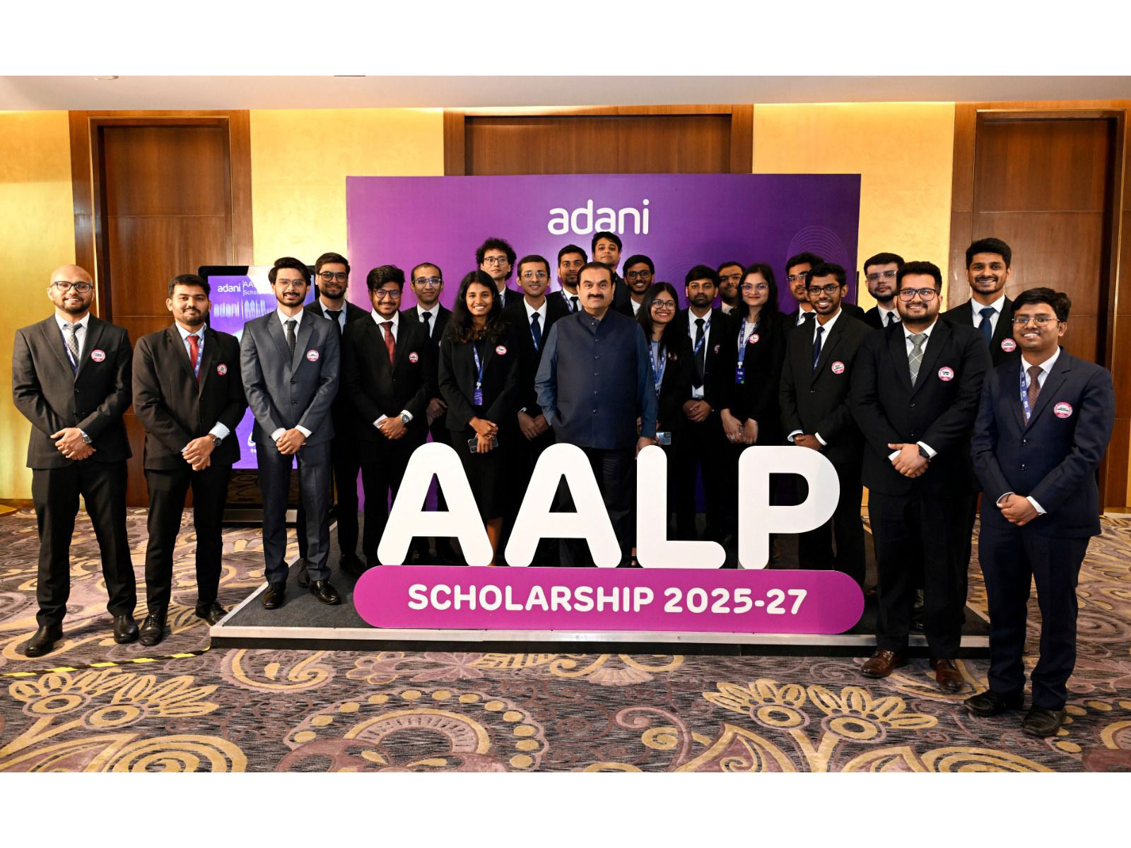 Adani Group Chairman Gautam Adani with students of leading business schools who won scholarships  (Photo/Adani Group) 